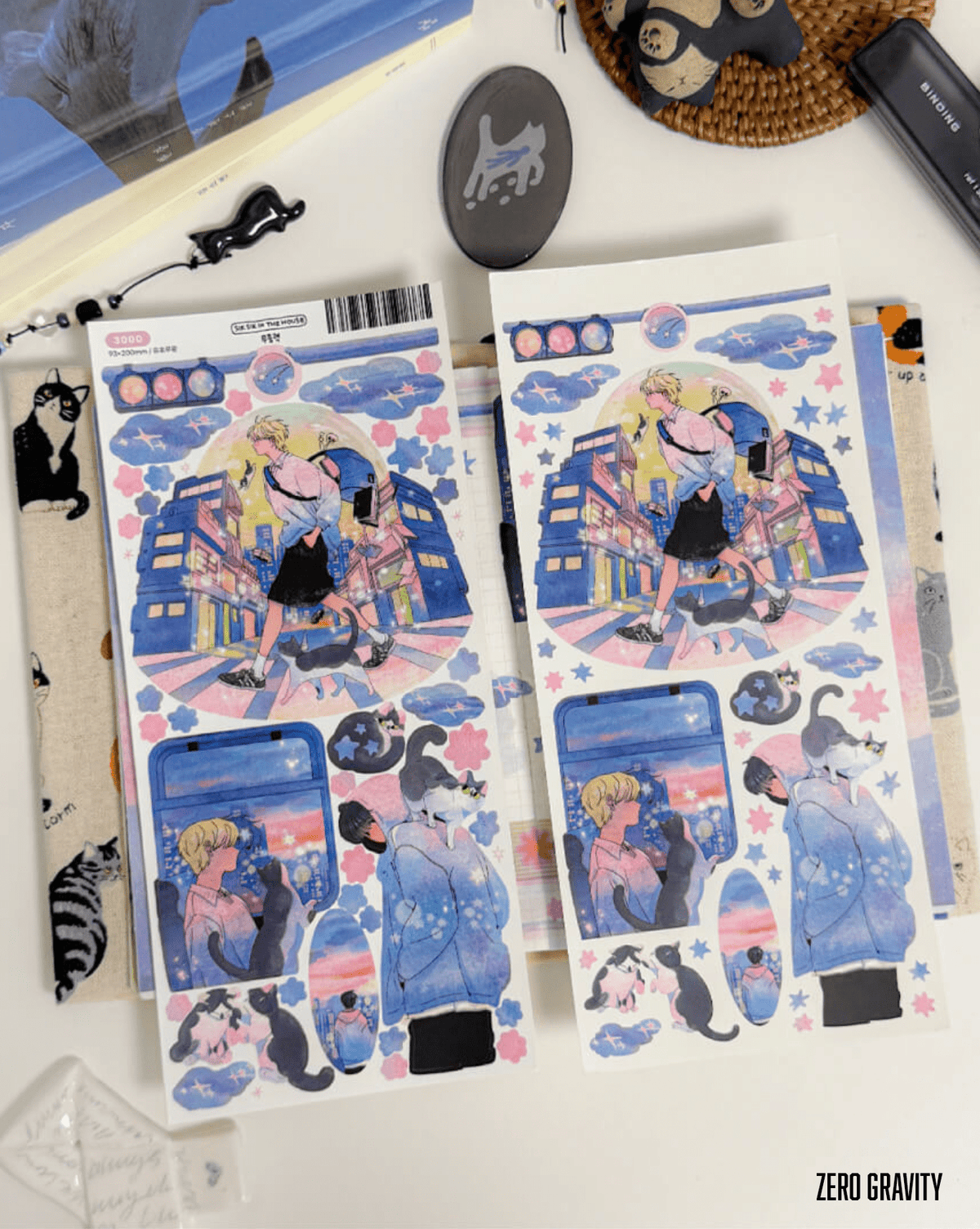 [SS09] NEW RESTOCK Sik Sik in the House 'Night's Temperature' Sticker Sheet Pack (Singles/Pack) -Sik Sik in the House_SS09S1 - Zero Gravity_korean_sticker_stationery