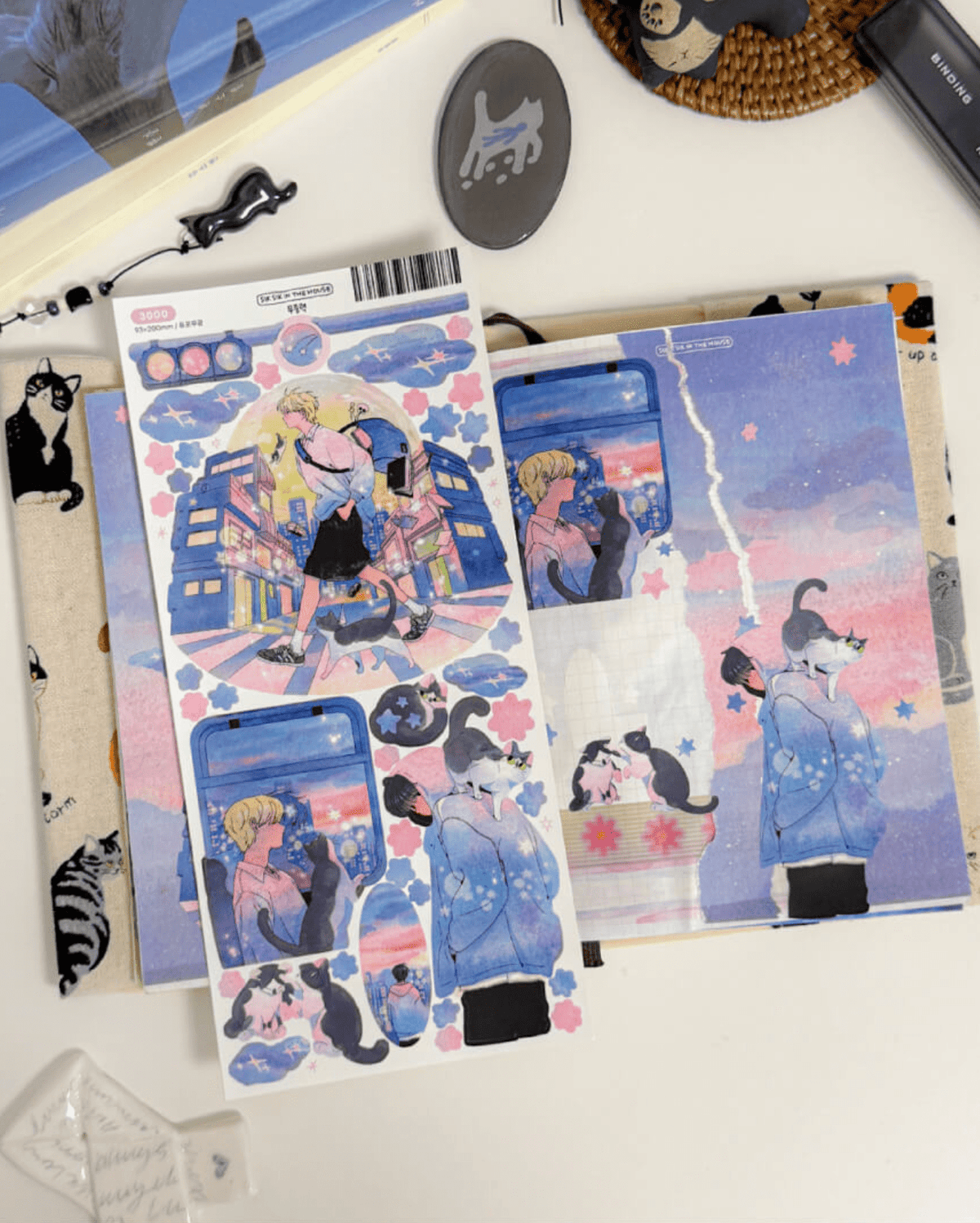 [SS09] NEW RESTOCK Sik Sik in the House 'Night's Temperature' Sticker Sheet Pack (Singles/Pack) -Sik Sik in the House_SS09S1 - Zero Gravity_korean_sticker_stationery