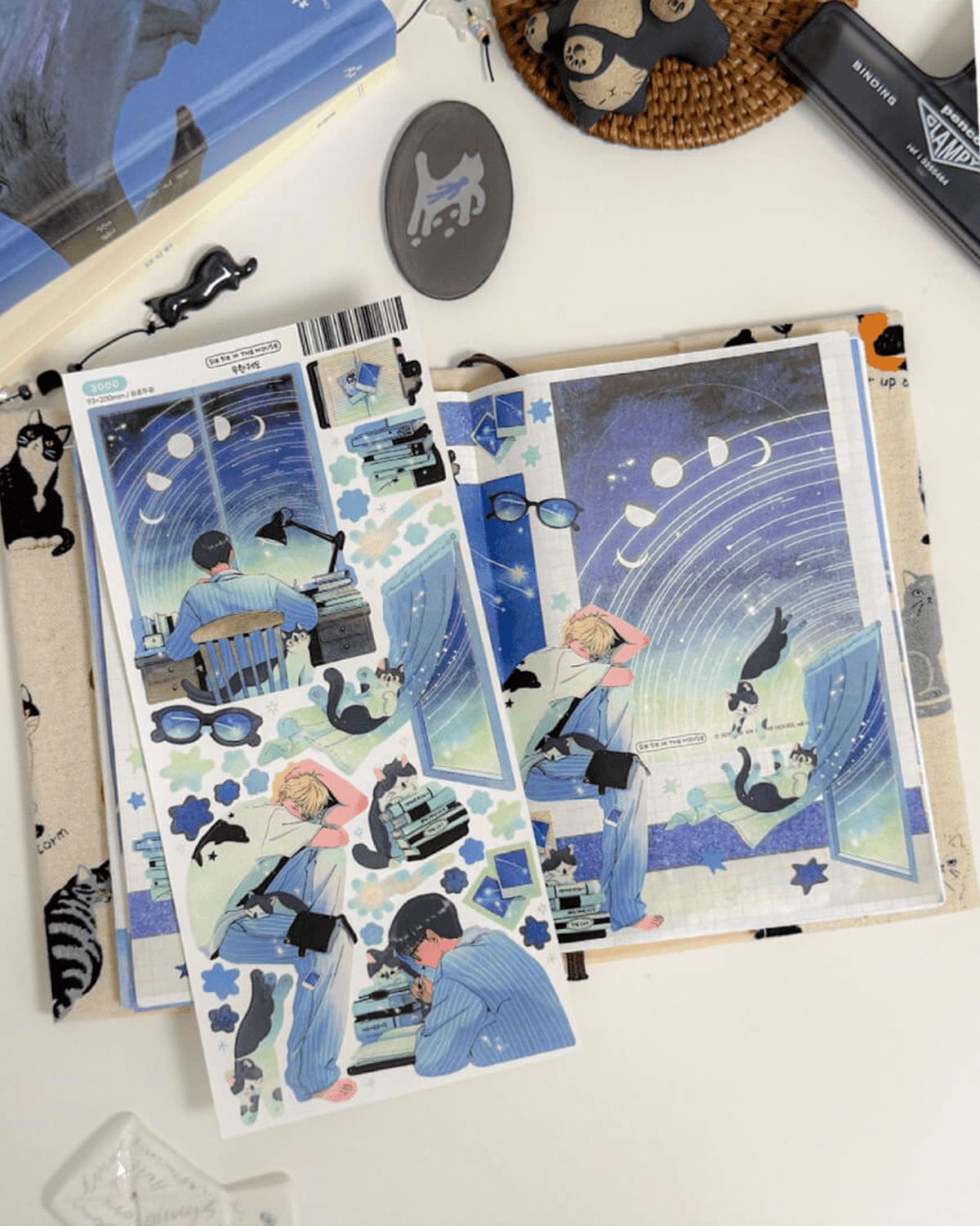 [SS09] NEW RESTOCK Sik Sik in the House 'Night's Temperature' Sticker Sheet Pack (Singles/Pack) -Sik Sik in the House_SS09S4 - Infinite Orbit_korean_sticker_stationery