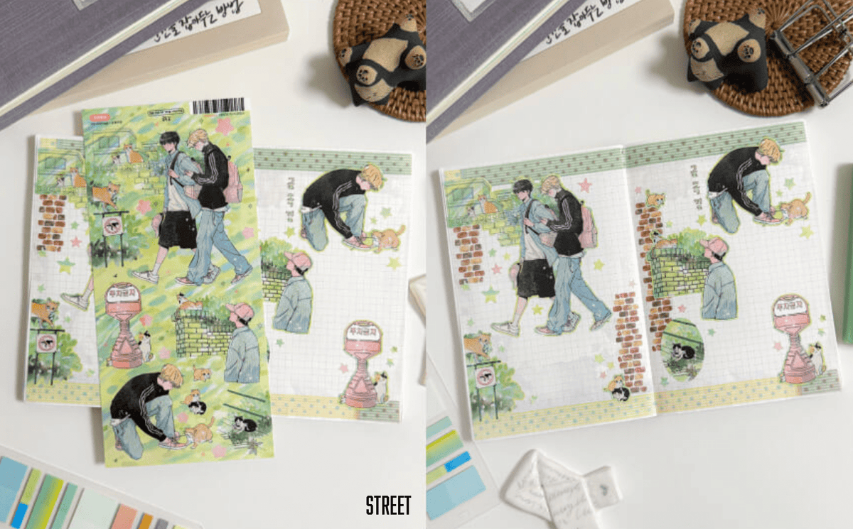 [SS10] NEW Sik Sik in the House 'Slow Steps' Sticker Sheet Pack (Singles/Pack) -Sik Sik in the House_SS10S1 - Street_korean_sticker_stationery