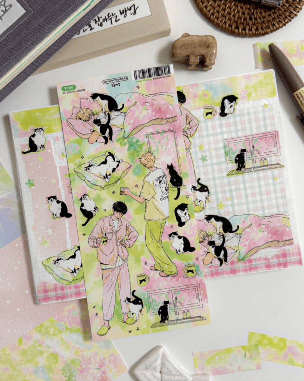 [SS10] NEW Sik Sik in the House 'Slow Steps' Sticker Sheet Pack (Singles/Pack) -Sik Sik in the House_SS10S3 - Today Morning_korean_sticker_stationery