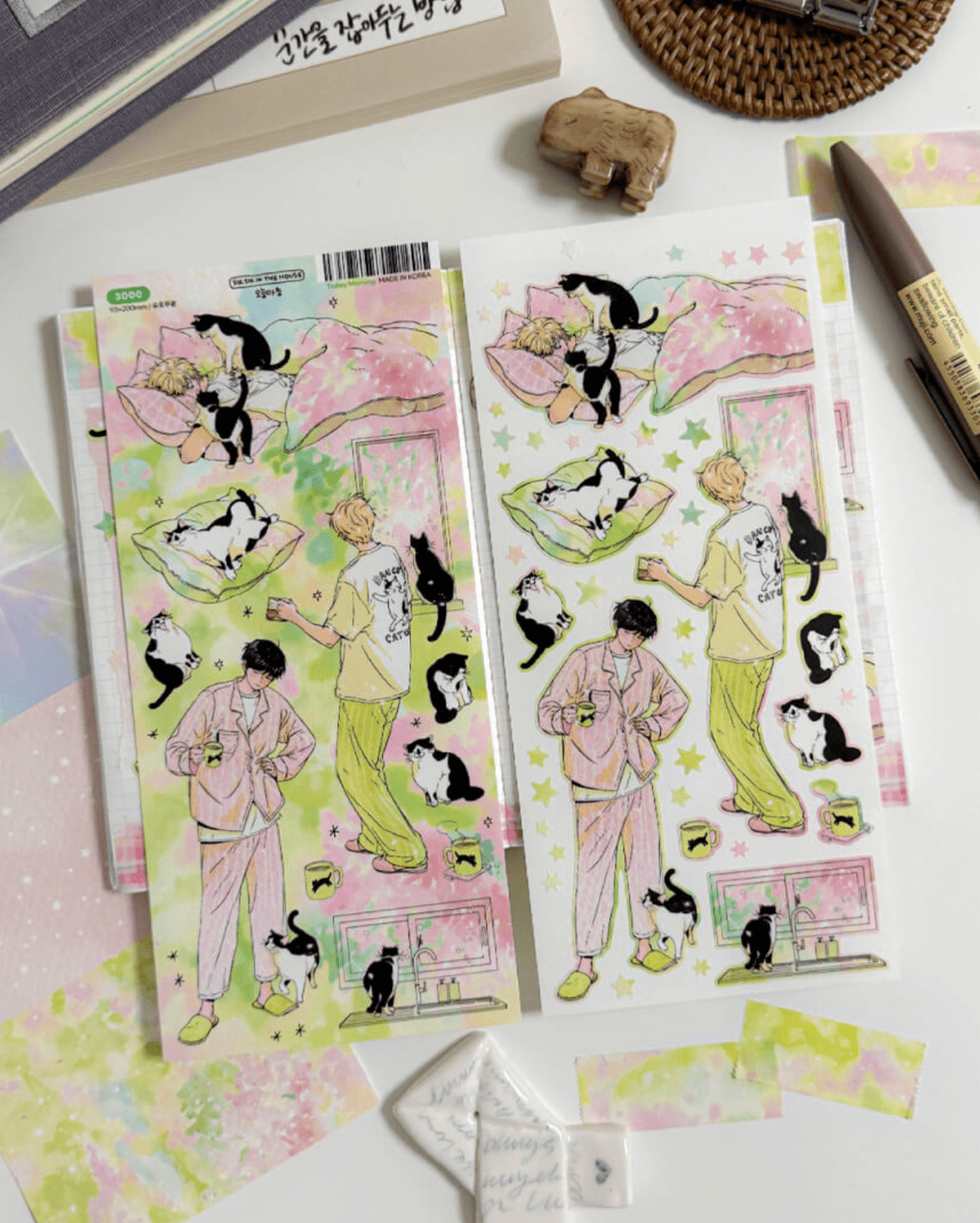 [SS10] NEW Sik Sik in the House 'Slow Steps' Sticker Sheet Pack (Singles/Pack) -Sik Sik in the House_SS10S3 - Today Morning_korean_sticker_stationery