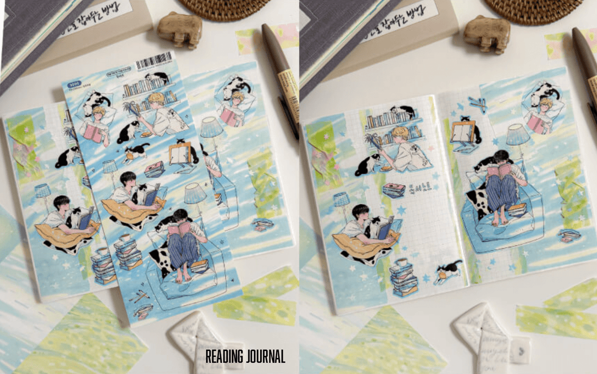 [SS10] NEW Sik Sik in the House 'Slow Steps' Sticker Sheet Pack (Singles/Pack) -Sik Sik in the House_SS10S2 - Reading Journal_korean_sticker_stationery