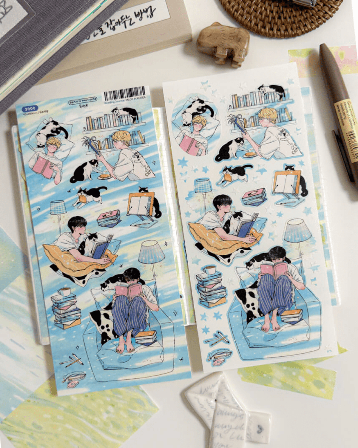 [SS10] NEW Sik Sik in the House 'Slow Steps' Sticker Sheet Pack (Singles/Pack) -Sik Sik in the House_SS10S2 - Reading Journal_korean_sticker_stationery
