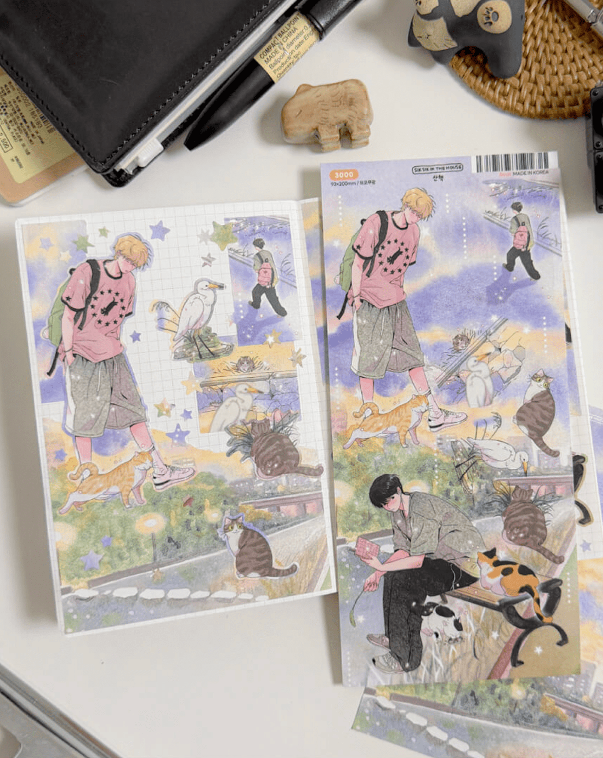 [SS11] NEW Sik Sik in the House 'Day Off' Sticker Sheet Pack (Singles/Pack) -Sik Sik in the House_SS11S3 - Stroll_korean_sticker_stationery