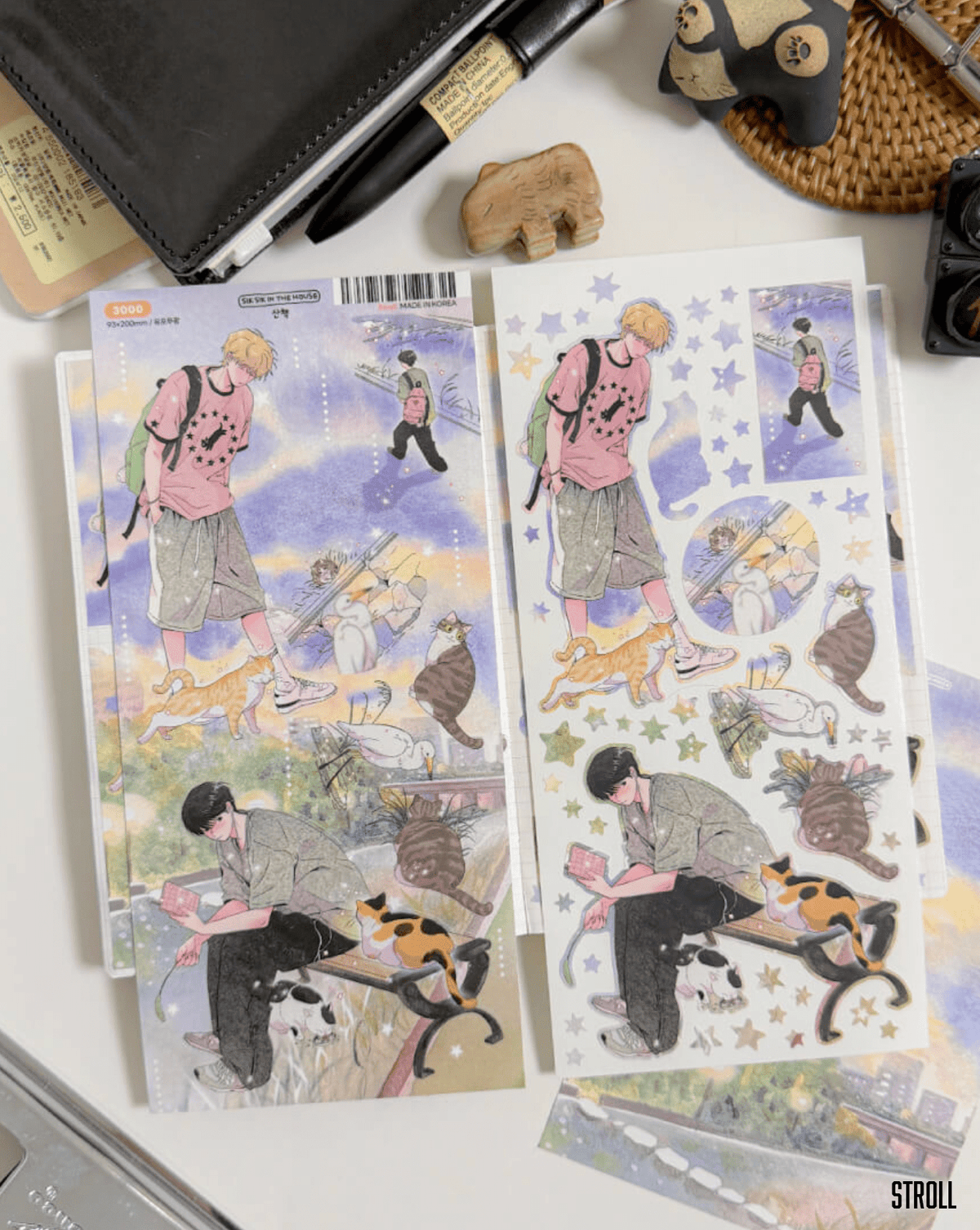 [SS11] NEW Sik Sik in the House 'Day Off' Sticker Sheet Pack (Singles/Pack) -Sik Sik in the House_SS11S3 - Stroll_korean_sticker_stationery