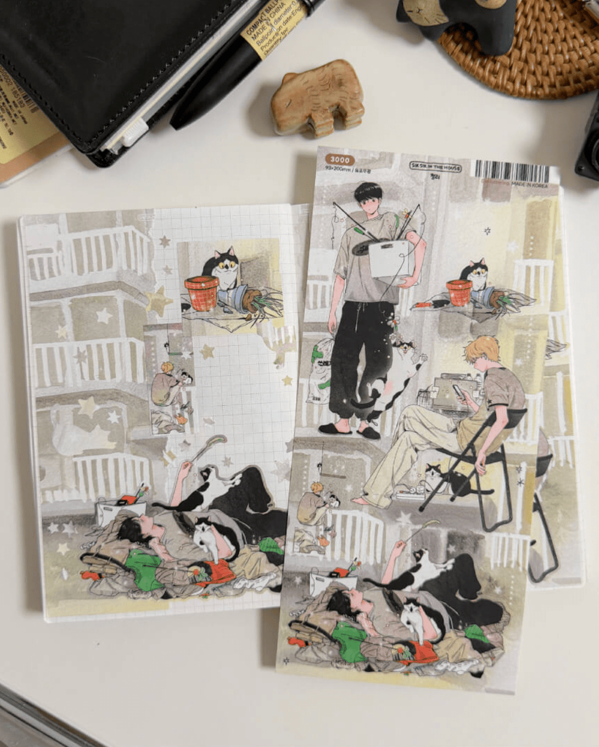 [SS11] NEW Sik Sik in the House 'Day Off' Sticker Sheet Pack (Singles/Pack) -Sik Sik in the House_SS11S2 - Decluttering_korean_sticker_stationery