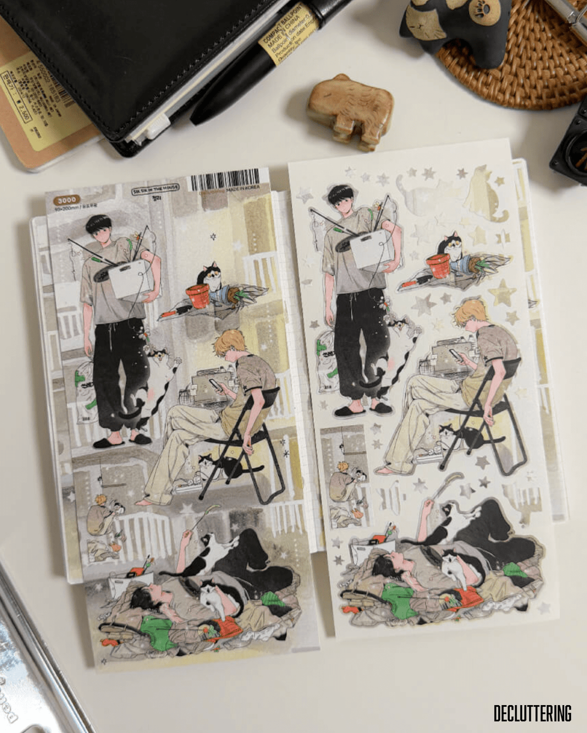 [SS11] NEW Sik Sik in the House 'Day Off' Sticker Sheet Pack (Singles/Pack) -Sik Sik in the House_SS11S2 - Decluttering_korean_sticker_stationery
