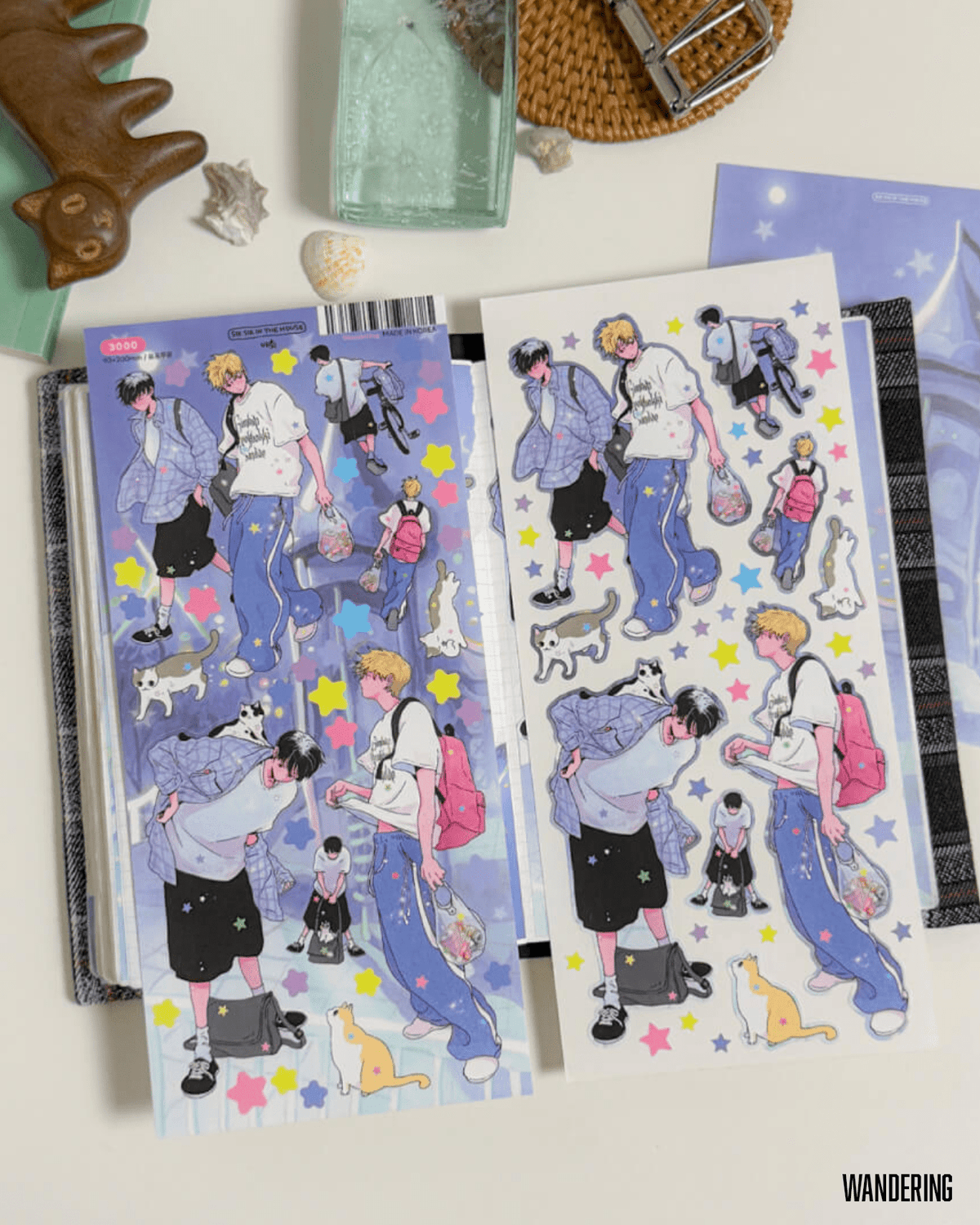 [SS12] NEW Sik Sik in the House 'Over Heat' Sticker Sheet Pack (Singles/Pack) -Sik Sik in the House_SS12S4 - Wandering_korean_sticker_stationery