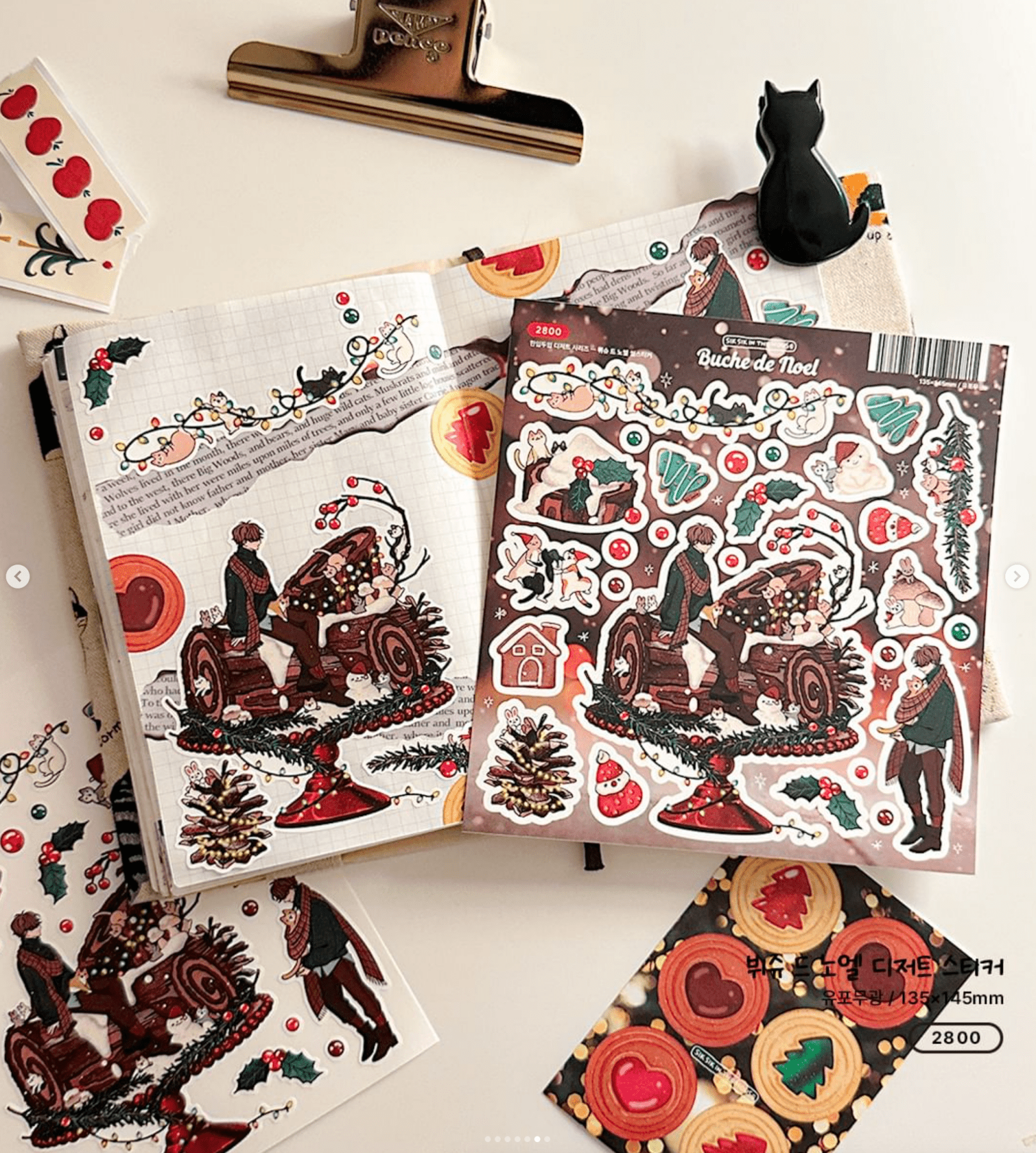 [SS37] Sik Sik in the House One Bit Two Bite Winter Dessert Sticker Pack (Singles/Pack) - Sik Sik in the House_SS37 - Pack_korean_sticker_stationery