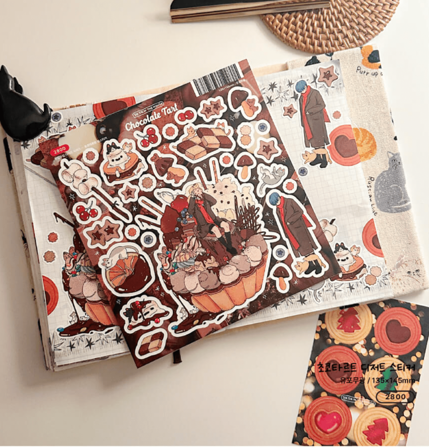 [SS37] Sik Sik in the House One Bit Two Bite Winter Dessert Sticker Pack (Singles/Pack) - Sik Sik in the House_SS37 - Pack_korean_sticker_stationery