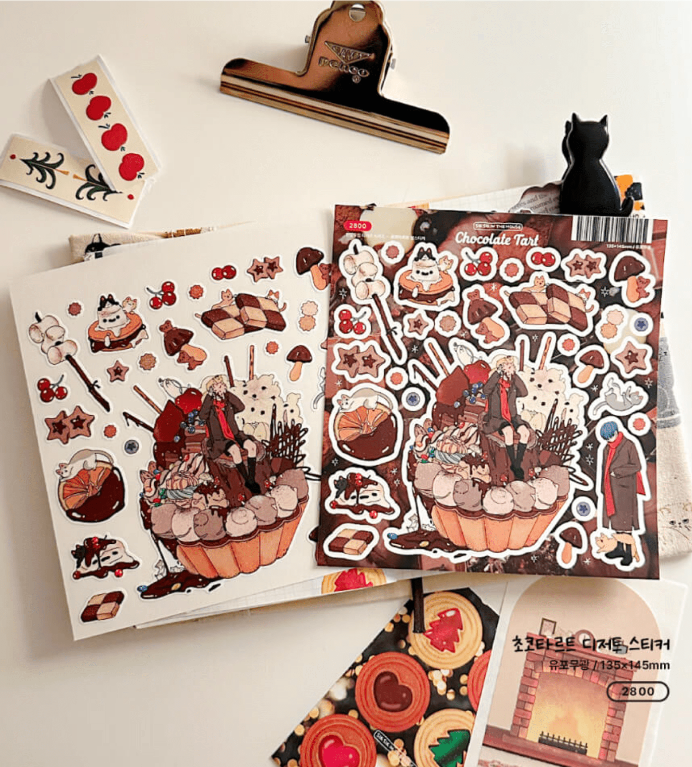 [SS37] Sik Sik in the House One Bit Two Bite Winter Dessert Sticker Pack (Singles/Pack) - Sik Sik in the House_SS37 - Pack_korean_sticker_stationery