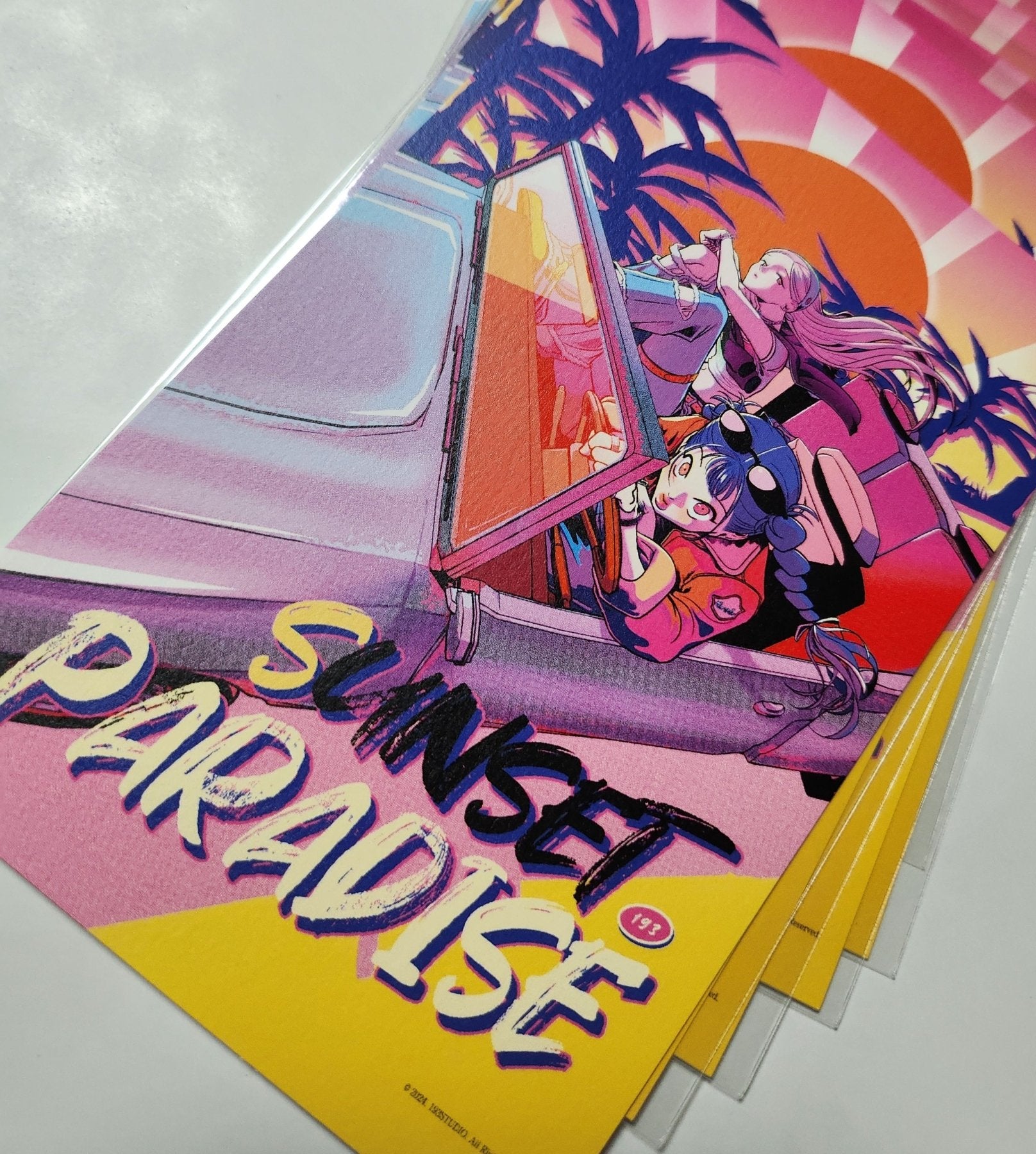 [ST02] NEW Studio 193 'Sunset Paradise' Postcard - Studio 193__korean_sticker_stationery