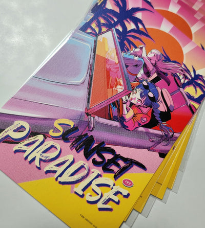 [ST02] NEW Studio 193 'Sunset Paradise' Postcard - Studio 193__korean_sticker_stationery