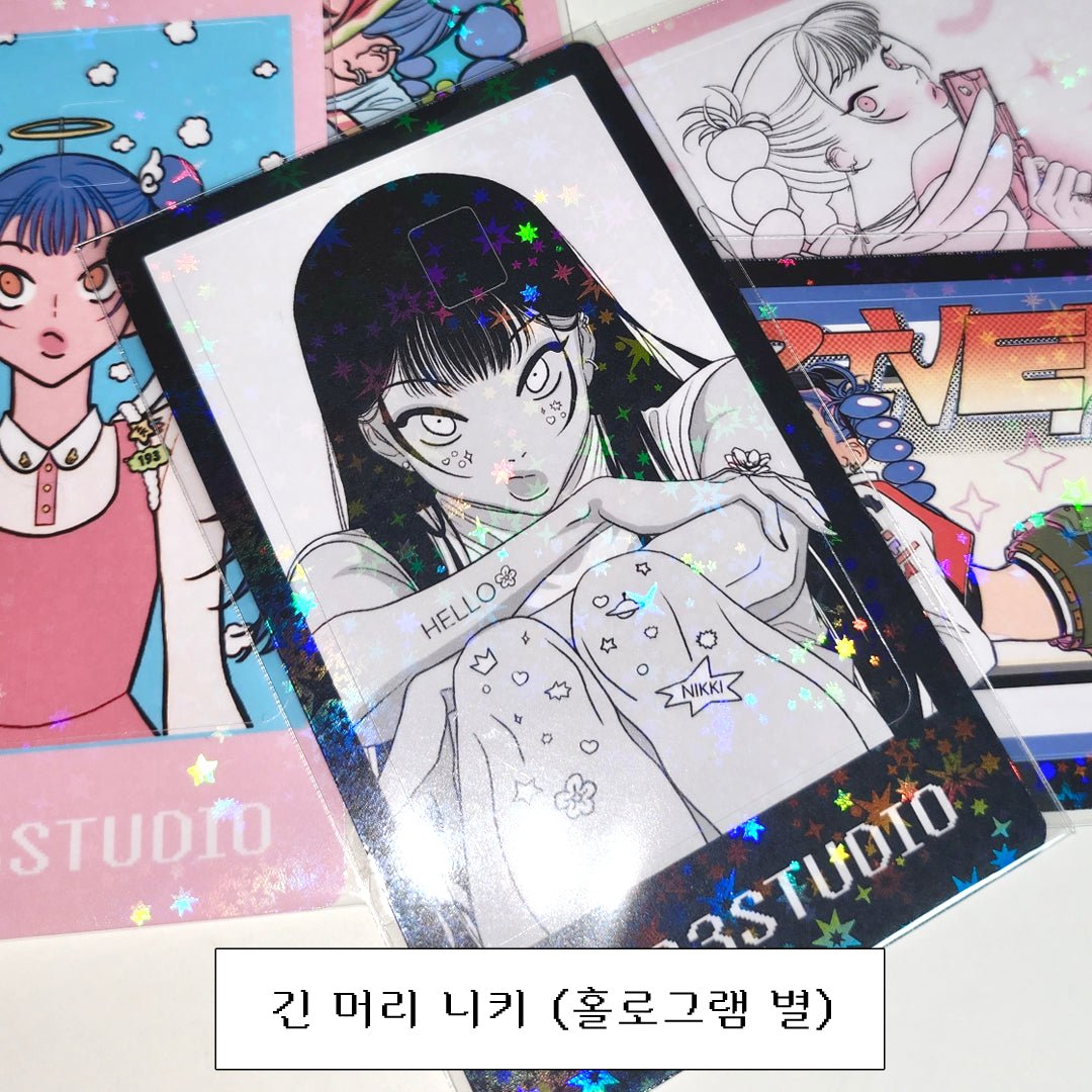 [ST06] NEW Studio 193 Card Stickers (options) - Studio 193_ST06S1 - Long Hair Nikki_korean_sticker_stationery