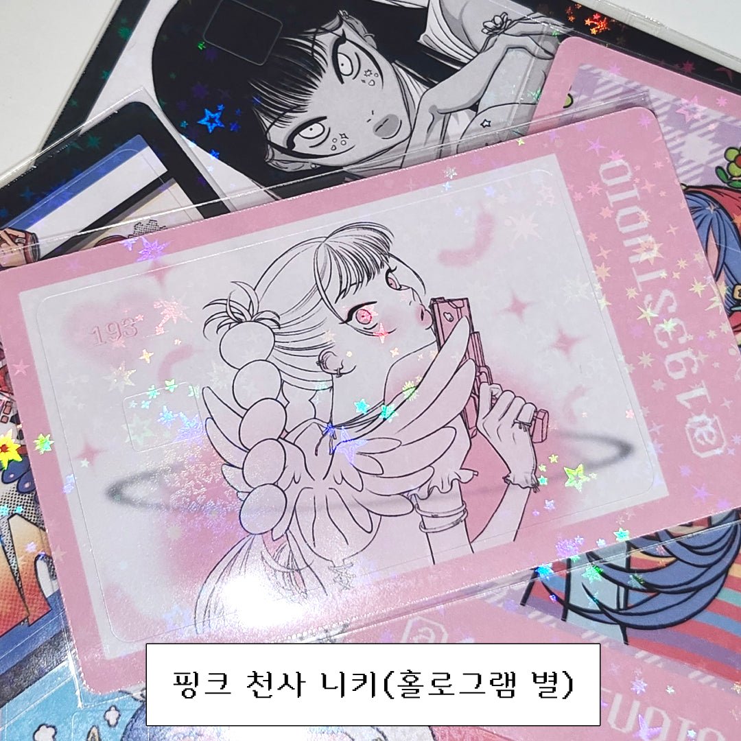 [ST06] NEW Studio 193 Card Stickers (options) - Studio 193_ST06S4 - Pink Angel Nikki_korean_sticker_stationery