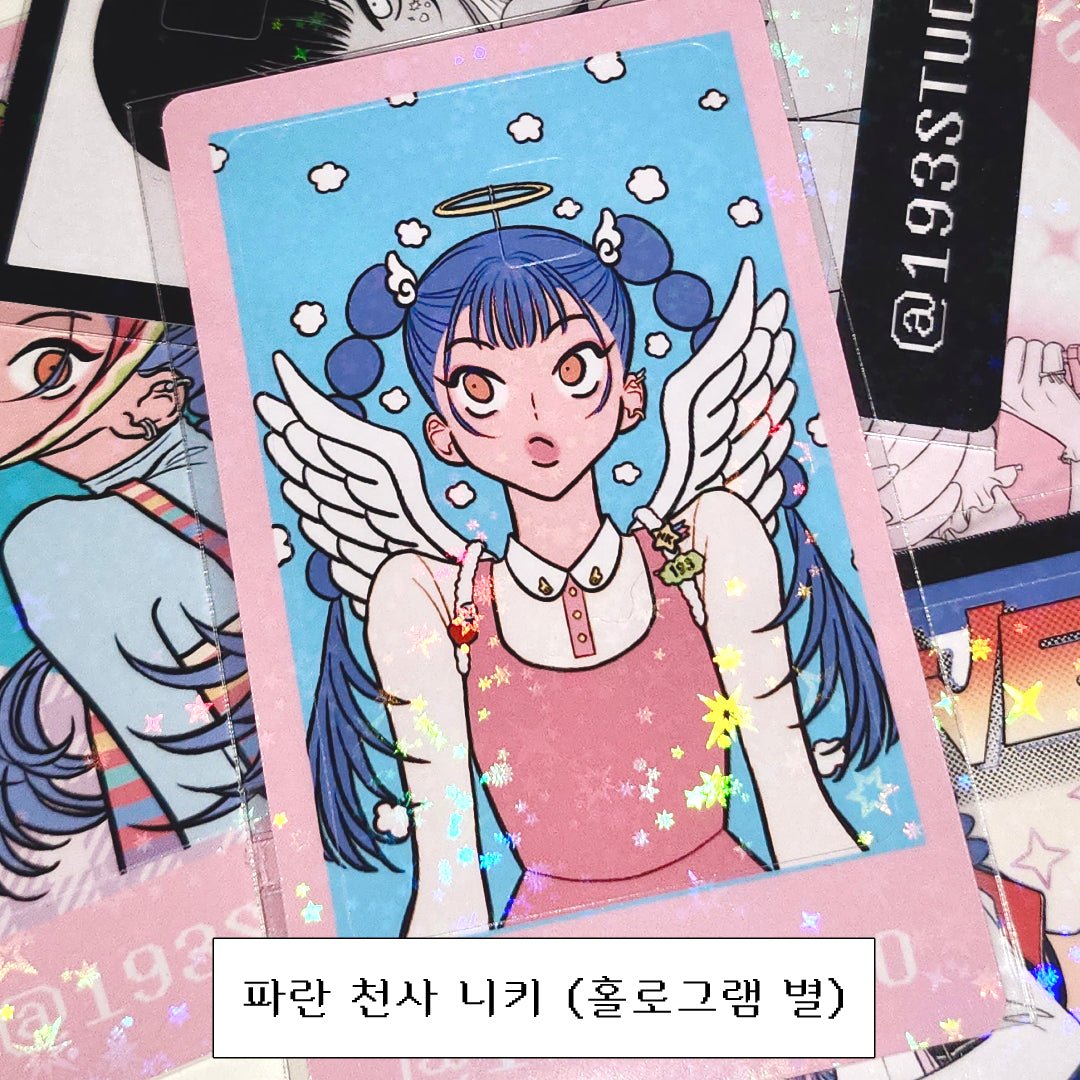 [ST06] NEW Studio 193 Card Stickers (options) - Studio 193_ST06S3 - Blue Angel Nikki_korean_sticker_stationery