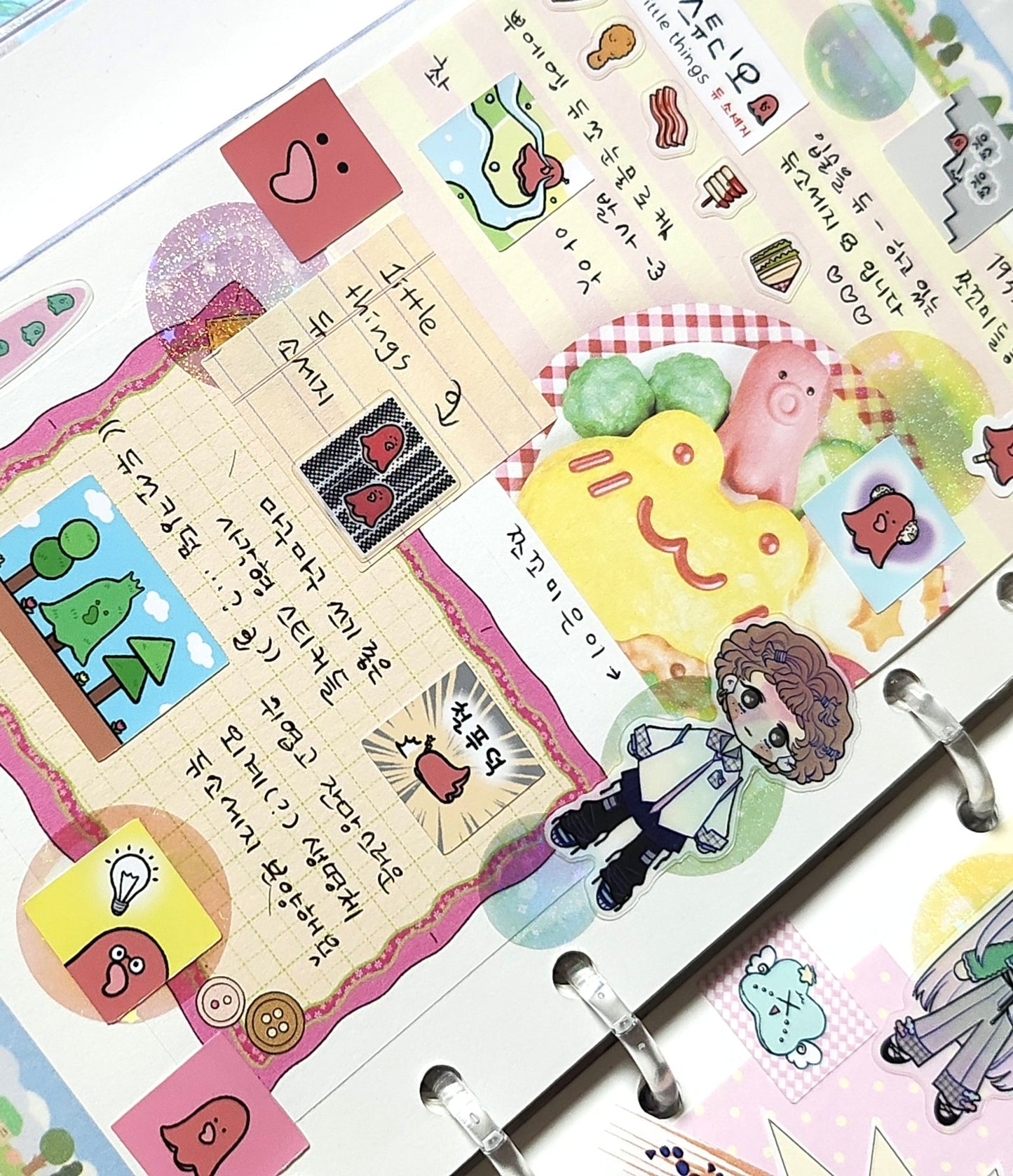 [ST08] NEW Studio 193 '1ittle things Sausage' Removable Sticker Sheet - Studio 193__korean_sticker_stationery