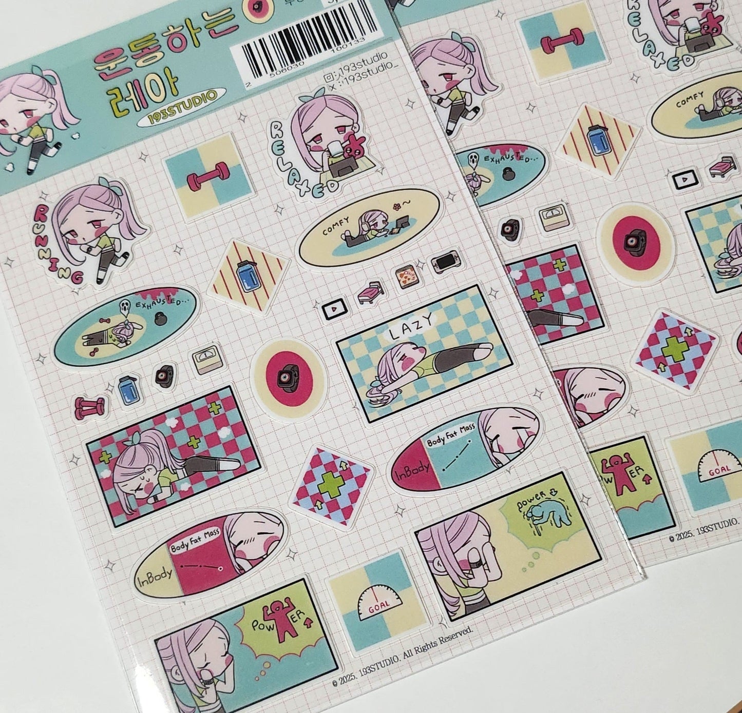 [ST14] NEW Studio 193 'Petite Leah' Clear Sticker Sheet - Studio 193__korean_sticker_stationery