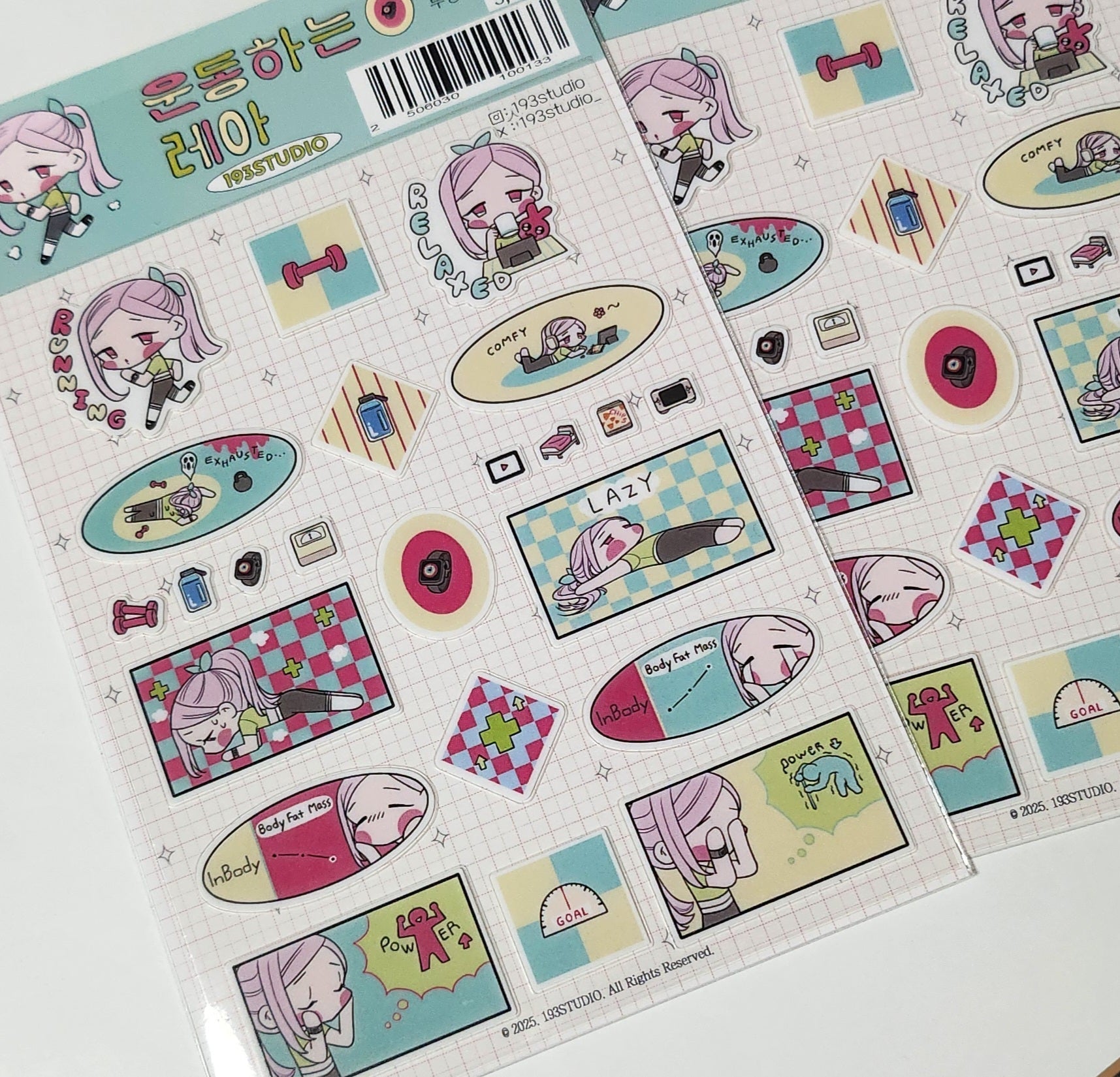 [ST14] NEW Studio 193 'Petite Leah' Clear Sticker Sheet - Studio 193__korean_sticker_stationery