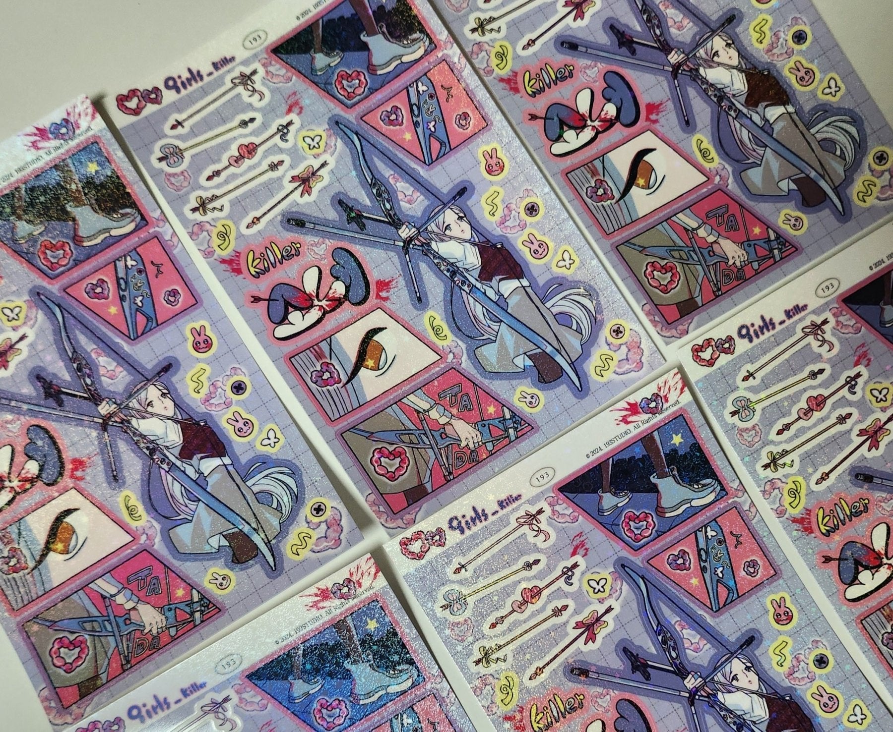 [ST16] NEW Studio 193 'Killer Girls' Removable Sticker Sheet (options) - Studio 193_ST16S3 - Leah_korean_sticker_stationery