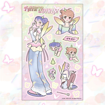 [ST20] NEW Studio 193 'Fairy? Girls! Nikki' Removable Sticker Sheet - Studio 193__korean_sticker_stationery