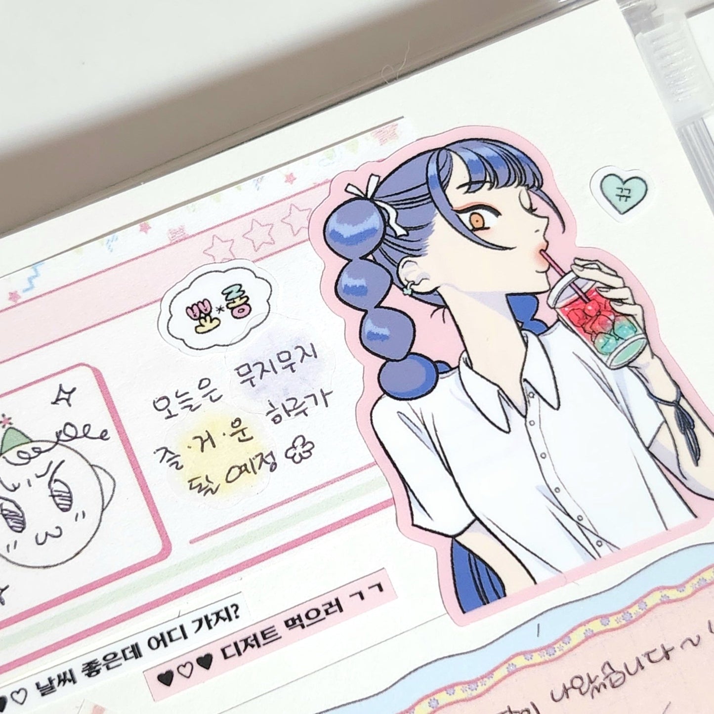 [ST22] NEW Studio 193 'Student' Removable Sticker Sheet (options) - Studio 193_ST22S2 - 2 (Blue)_korean_sticker_stationery