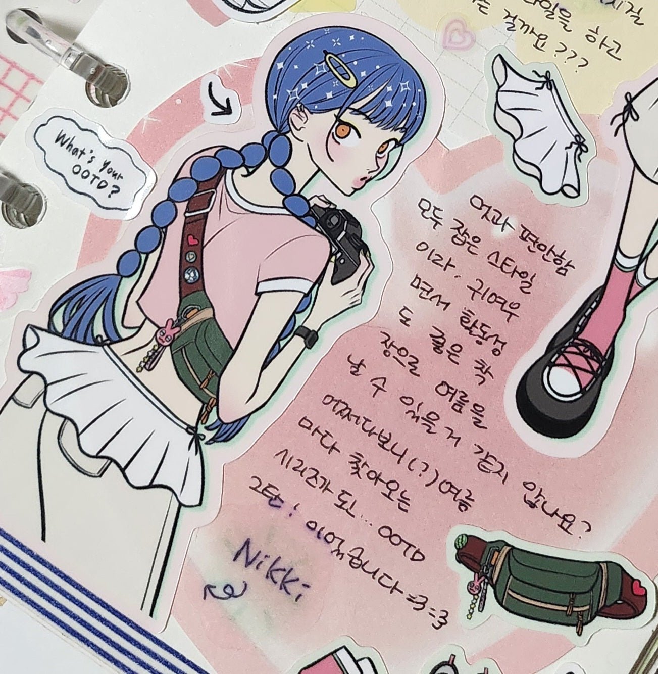 [ST23] NEW Studio 193 'OOTD 2' Removable Sticker Sheet (options) - Studio 193_ST23S1 - Nikki_korean_sticker_stationery