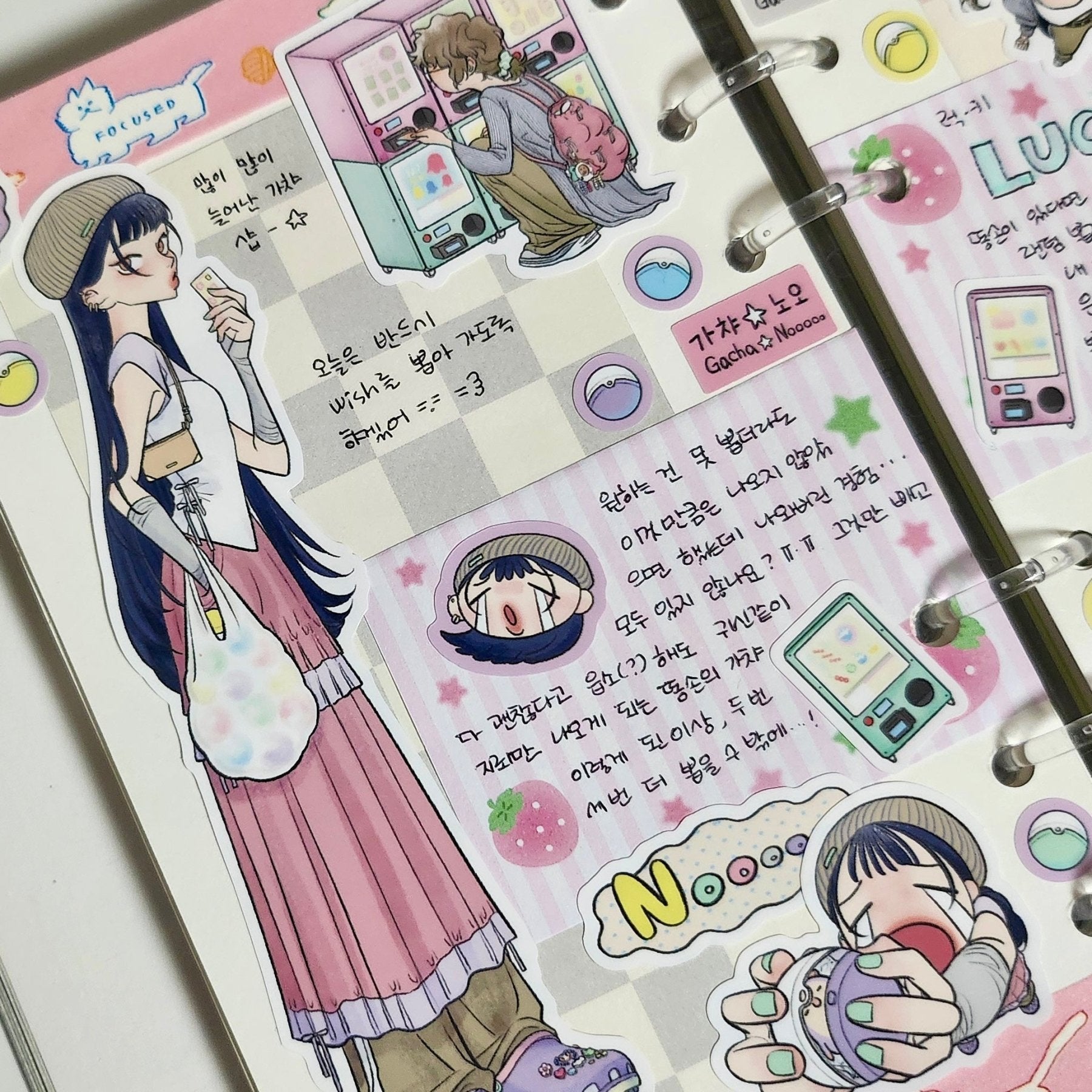 [ST24] NEW Studio 193 'Gasha Series' Removable Sticker Sheet (options) - Studio 193_ST24S2 - Noooo_korean_sticker_stationery