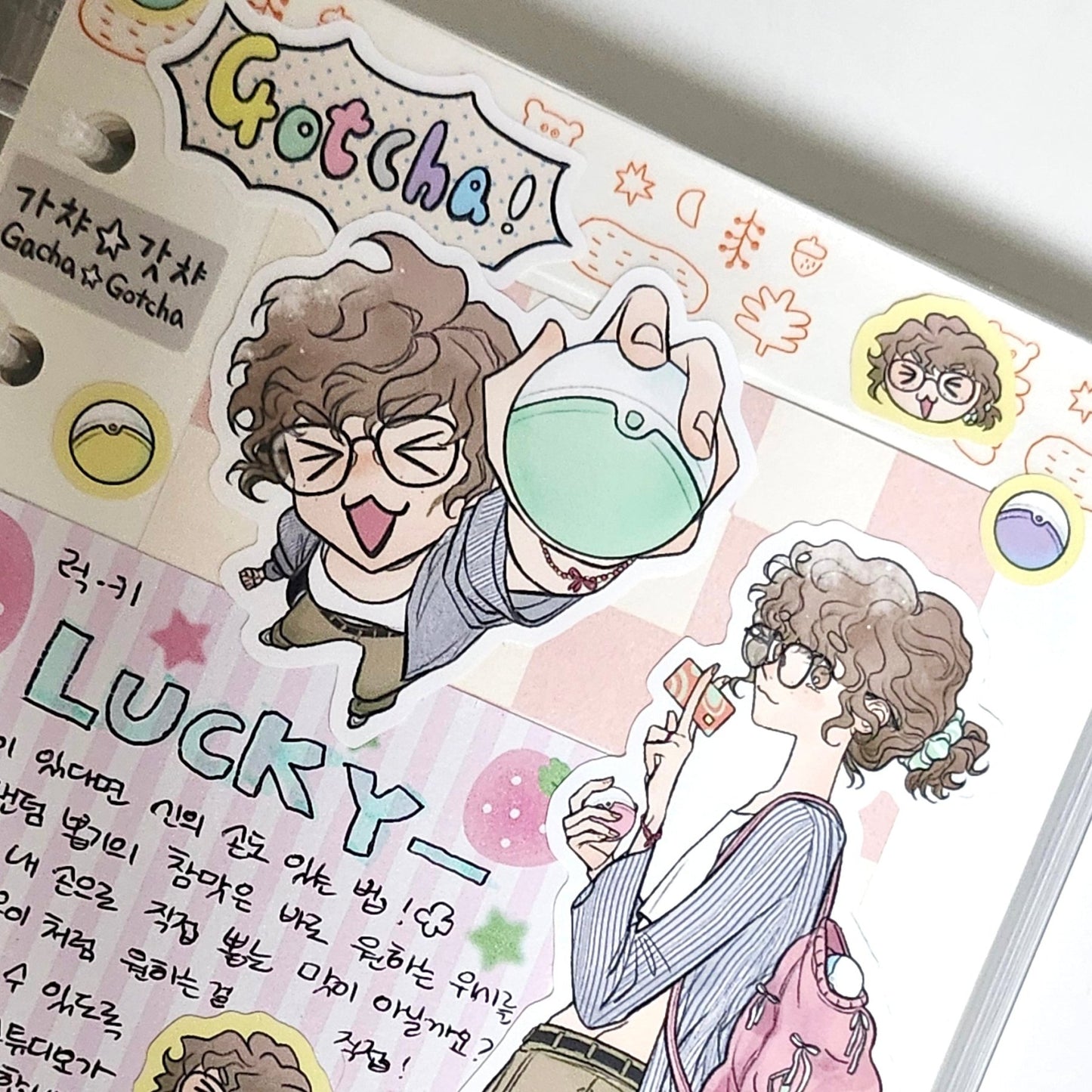 [ST24] NEW Studio 193 'Gasha Series' Removable Sticker Sheet (options) - Studio 193_ST24S1 - Gotcha_korean_sticker_stationery