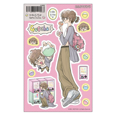 [ST24] NEW Studio 193 'Gasha Series' Removable Sticker Sheet (options) - Studio 193_ST24S1 - Gotcha_korean_sticker_stationery
