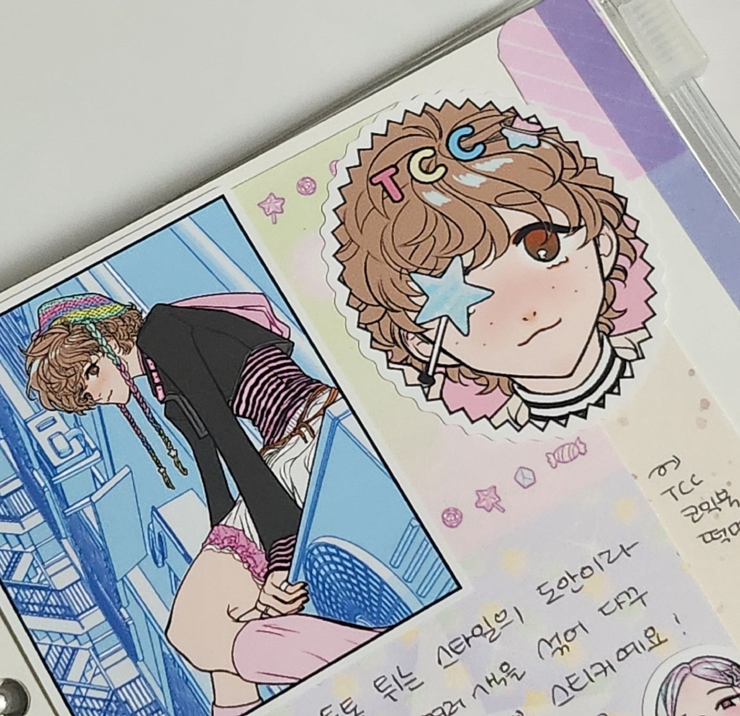[ST26] NEW Studio 193 'TCC' Removable Sticker Sheet (options) - Studio 193_ST26S1 - 1 (Blue)_korean_sticker_stationery