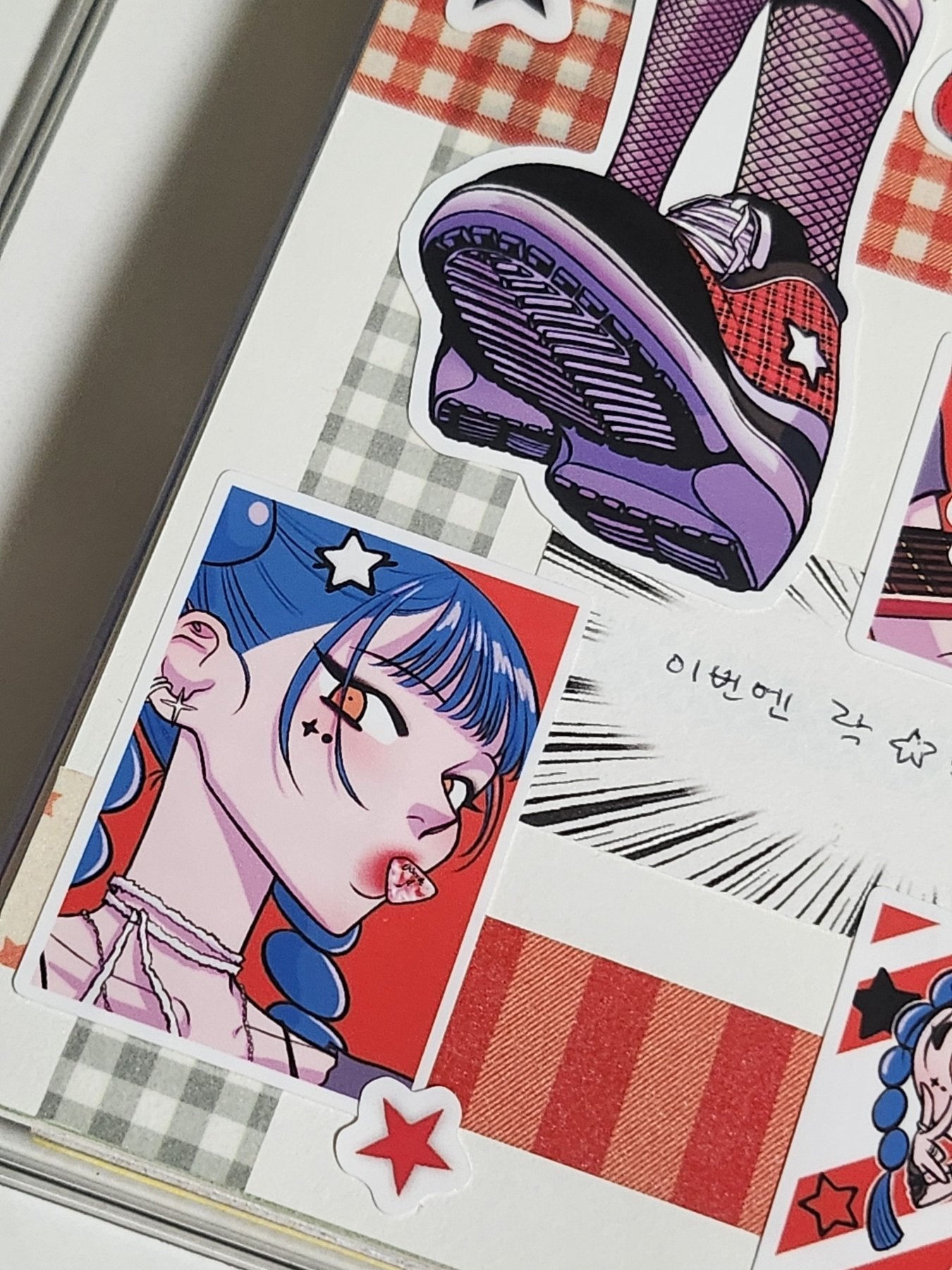 [ST27] NEW Studio 193 'Rockstar' Removable Sticker Sheet (options) - Studio 193_ST27S1 - Guitar (Nikki)_korean_sticker_stationery