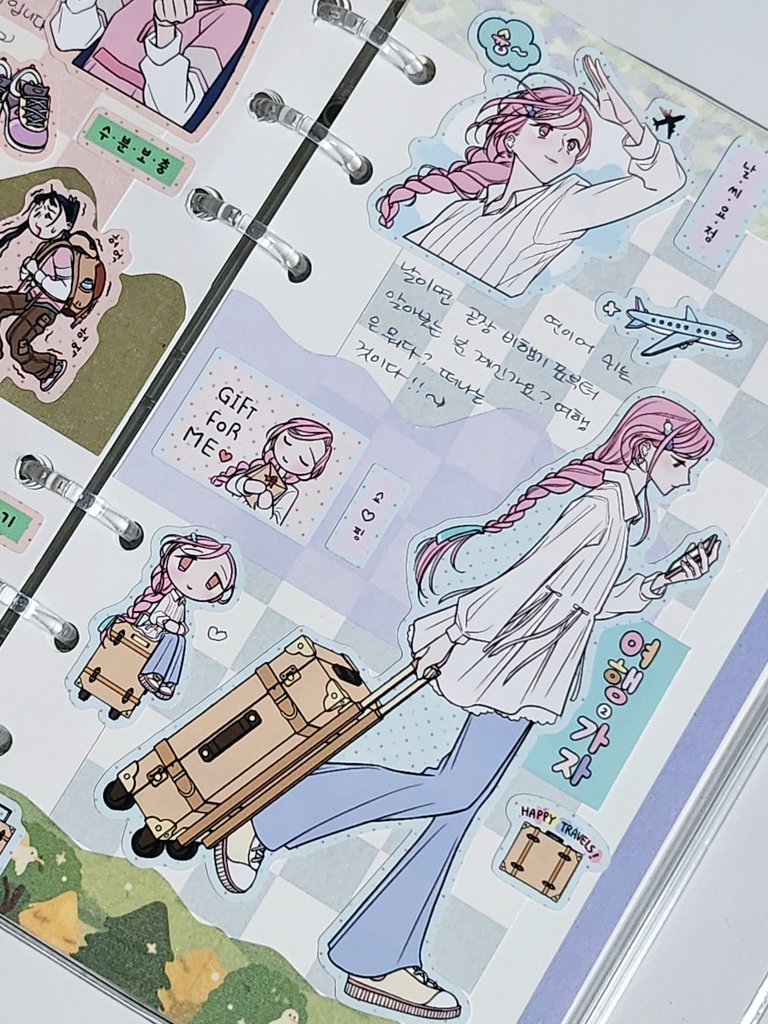 [ST28] NEW Studio 193 'Let's Go Travel' Removable Sticker Sheet (options) - Studio 193_ST28S2 - 2 (Suitcase)_korean_sticker_stationery