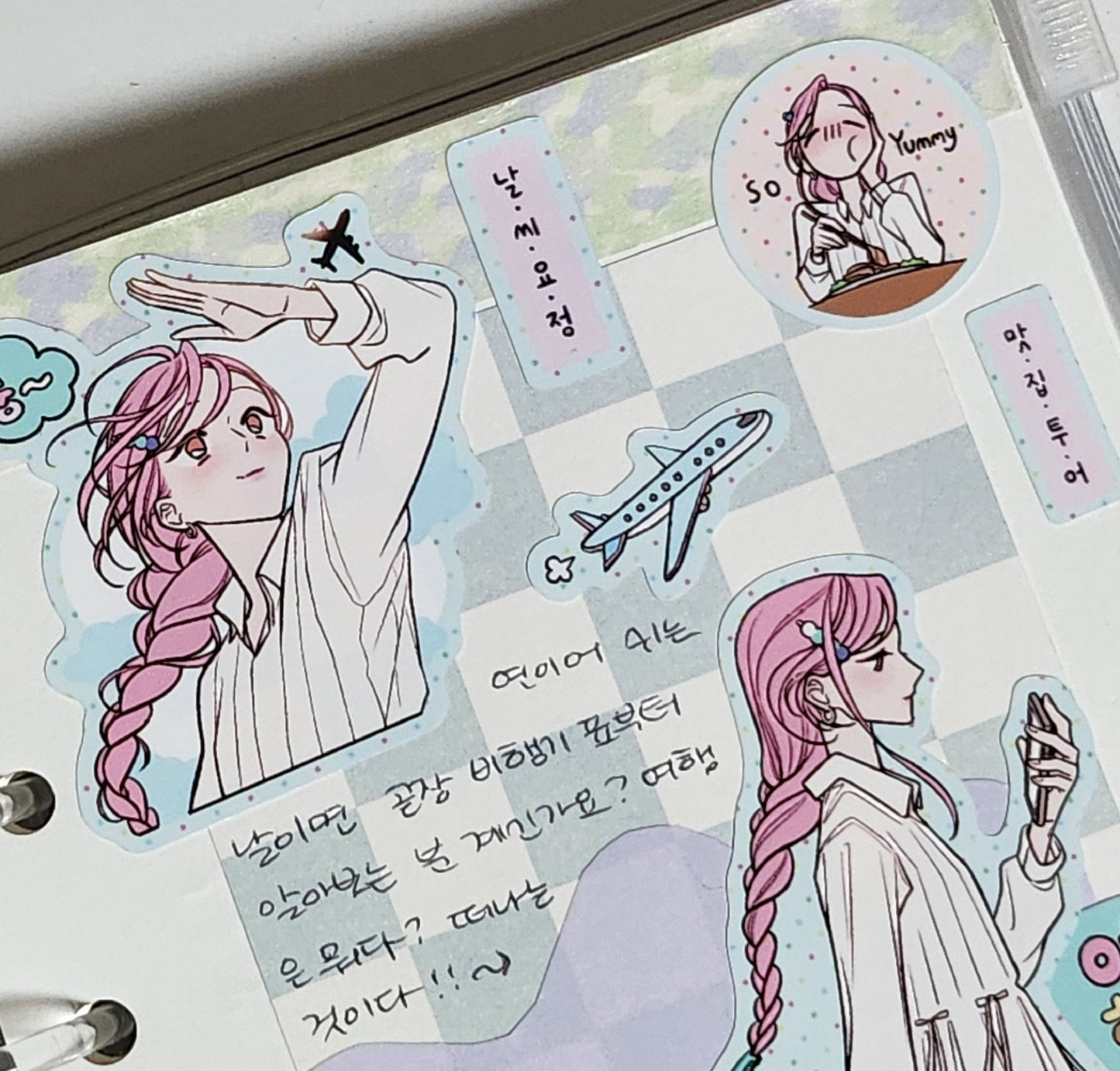 [ST28] NEW Studio 193 'Let's Go Travel' Removable Sticker Sheet (options) - Studio 193_ST28S2 - 2 (Suitcase)_korean_sticker_stationery