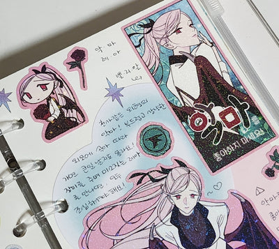 [ST29] NEW Studio 193 'Don't Fall in Love With the Devil' Removable Sticker Sheet - Studio 193__korean_sticker_stationery
