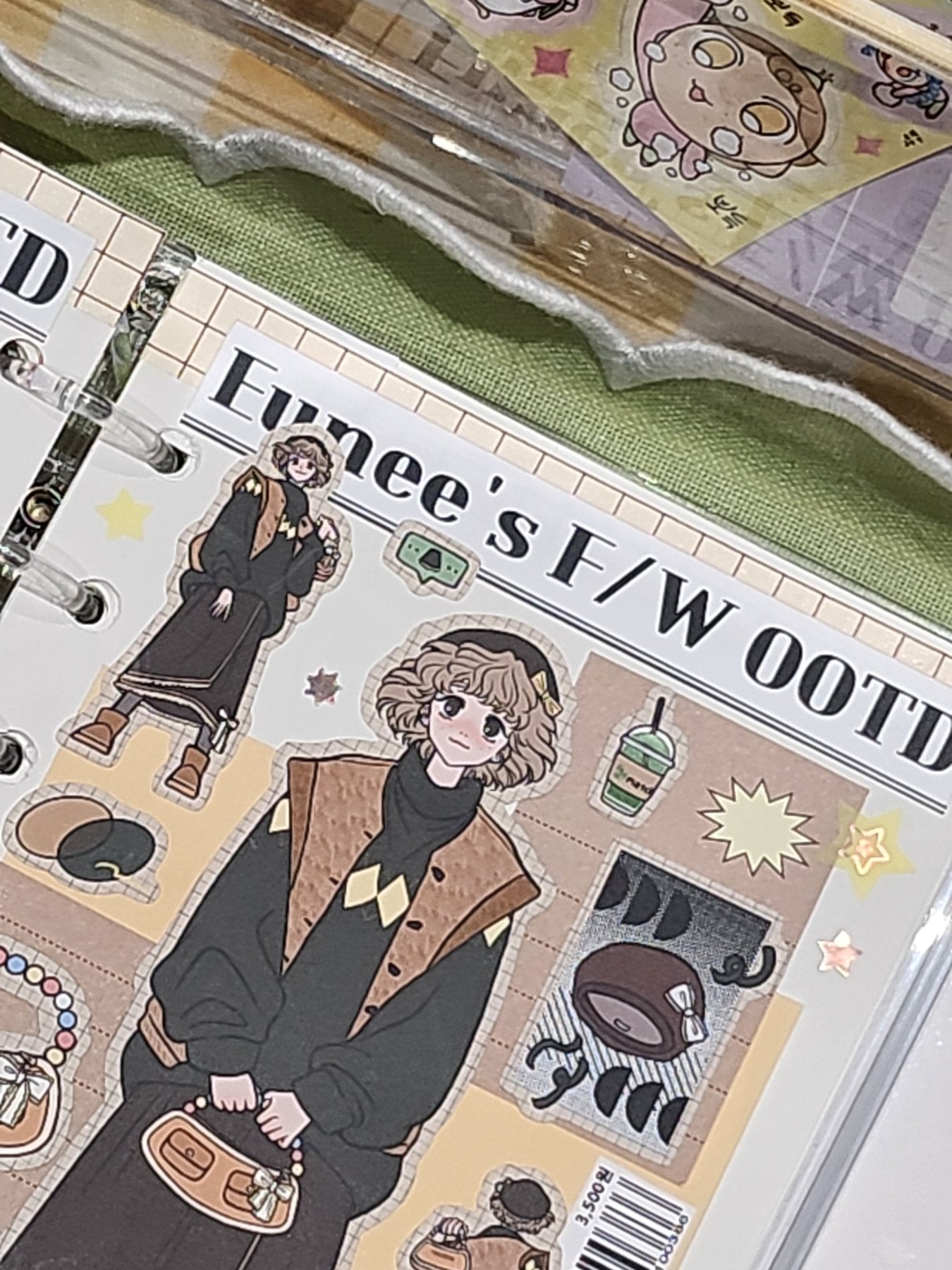 [ST31] NEW Studio 193 'F/W OOTD Eunee' Removable Sticker Sheet - Studio 193__korean_sticker_stationery