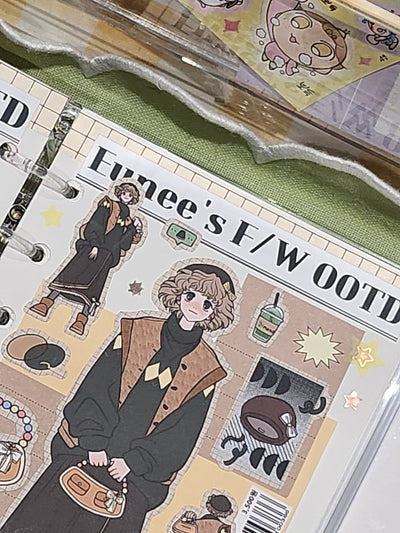 [ST31] NEW Studio 193 'F/W OOTD Eunee' Removable Sticker Sheet - Studio 193__korean_sticker_stationery