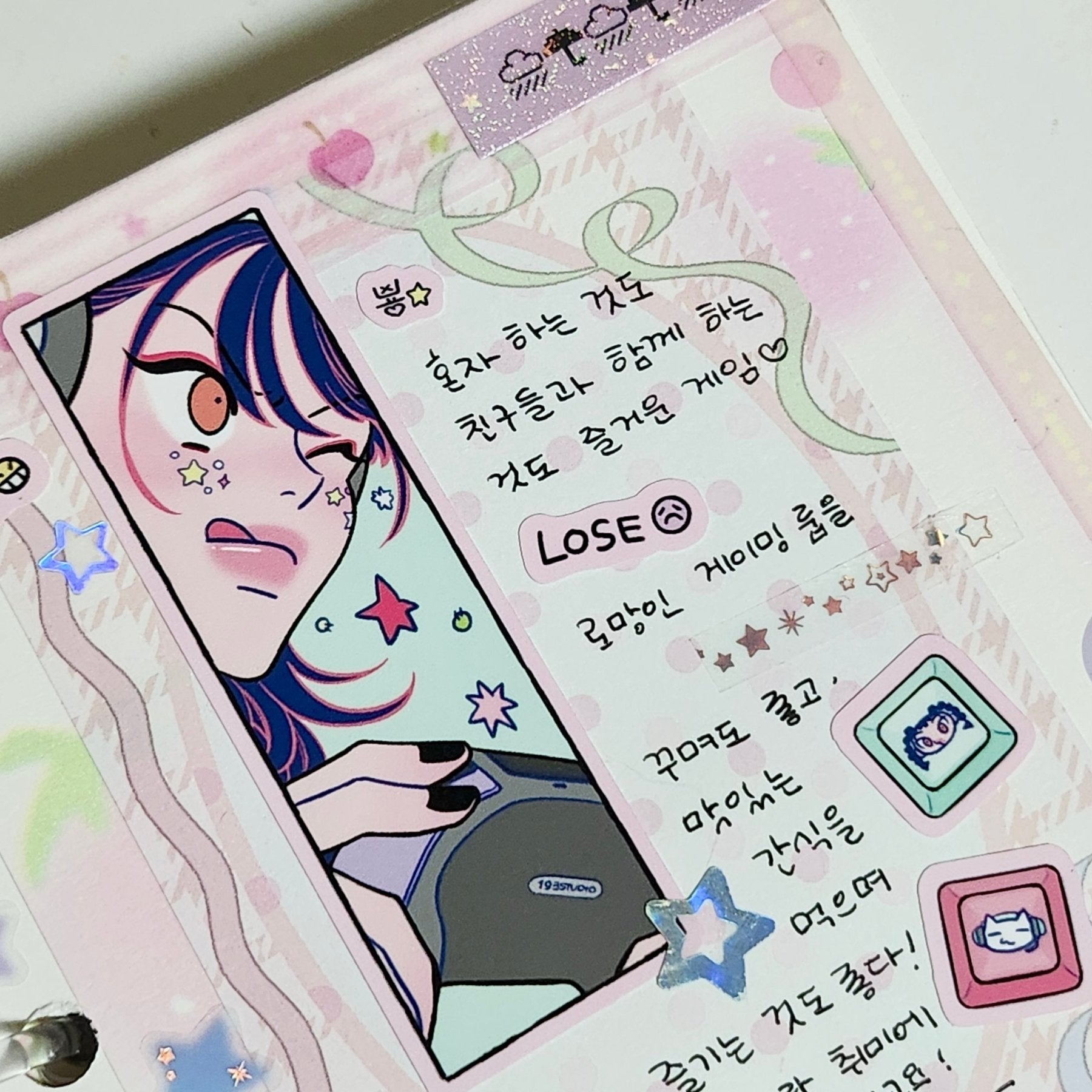 [ST32] NEW Studio 193 'Gamer' Removable Sticker Sheet - Studio 193__korean_sticker_stationery