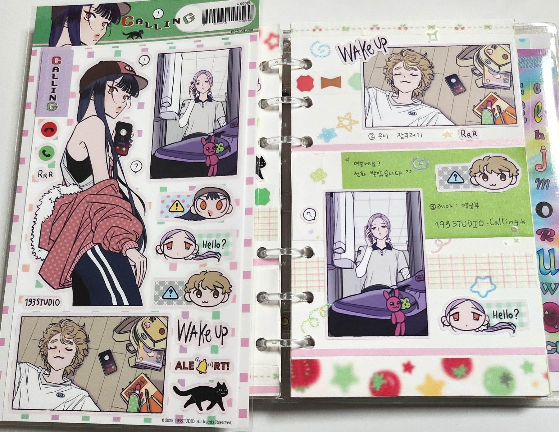 [ST39] NEW Studio 193 'Calling' Removable Sticker Sheet - Studio 193__korean_sticker_stationery