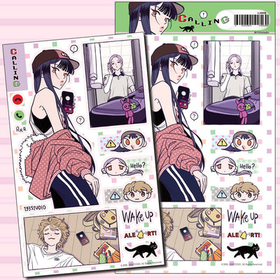 [ST39] NEW Studio 193 'Calling' Removable Sticker Sheet - Studio 193__korean_sticker_stationery