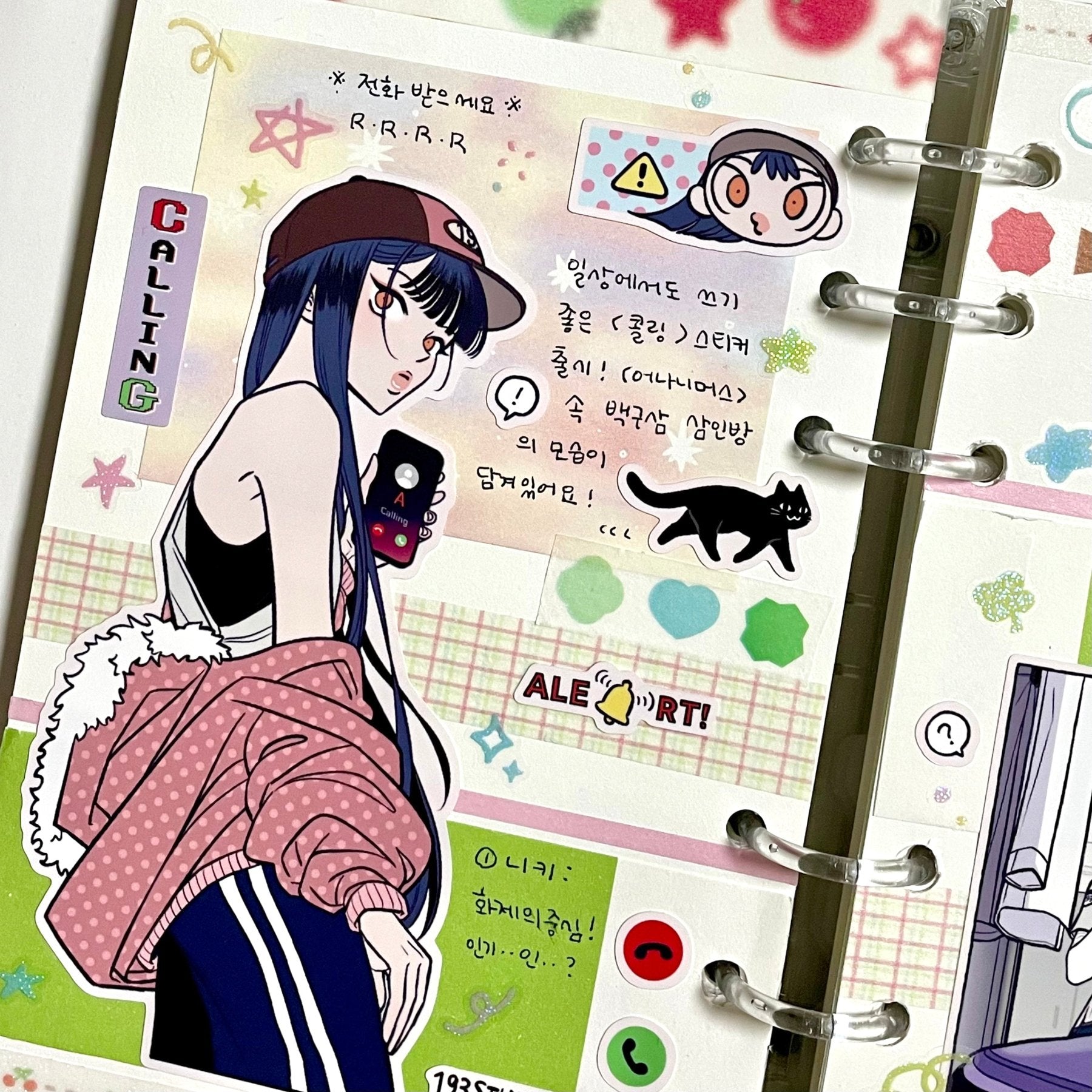 [ST39] NEW Studio 193 'Calling' Removable Sticker Sheet - Studio 193__korean_sticker_stationery
