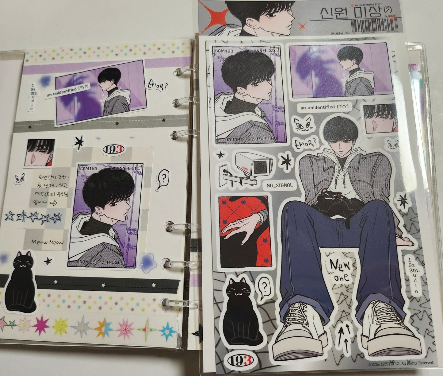 [ST40] NEW Studio 193 'Identity Unknown' Removable Sticker Sheet (options) - Studio 193_ST40S2 - 2 (Boy)_korean_sticker_stationery