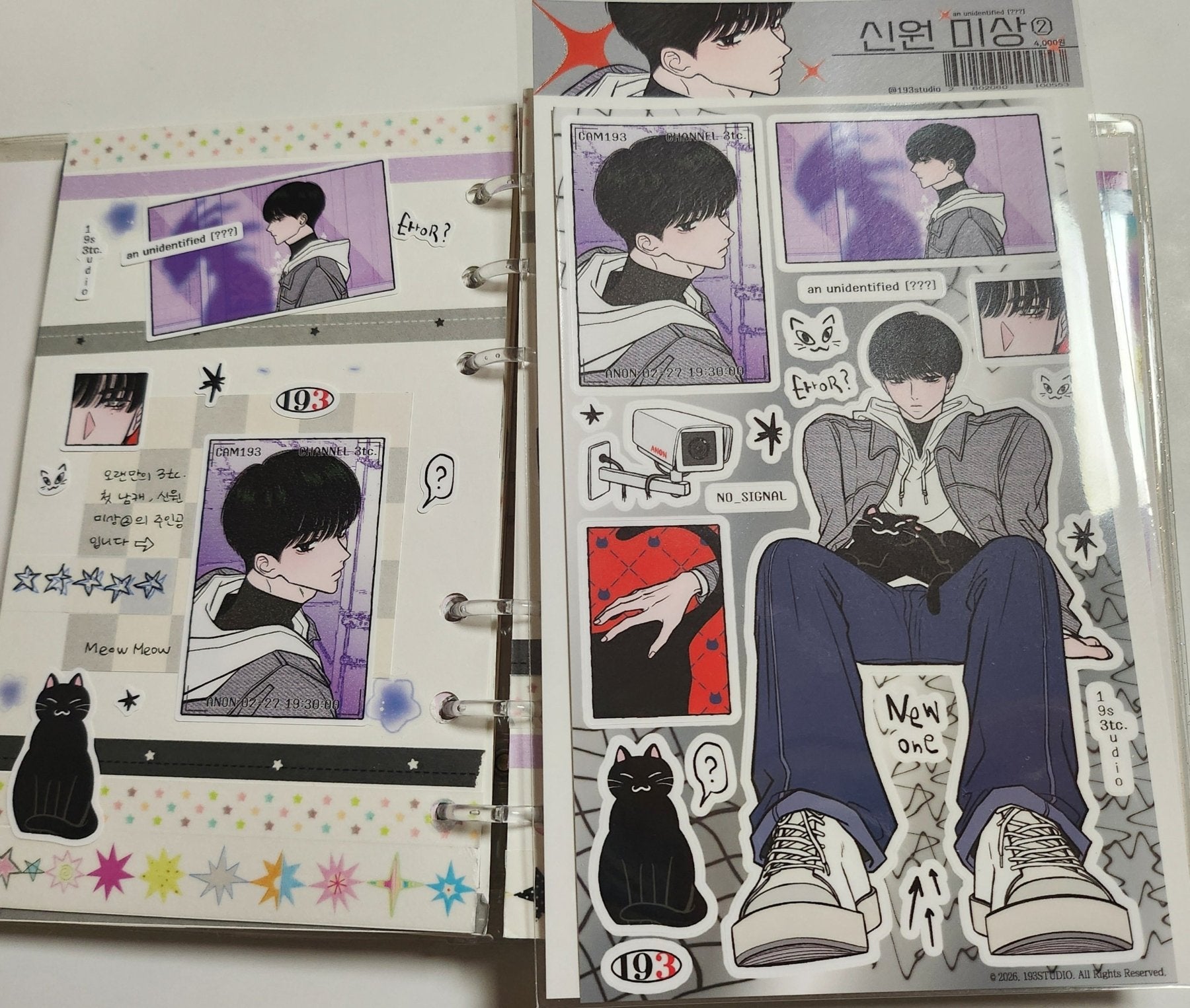 [ST40] NEW Studio 193 'Identity Unknown' Removable Sticker Sheet (options) - Studio 193_ST40S2 - 2 (Boy)_korean_sticker_stationery