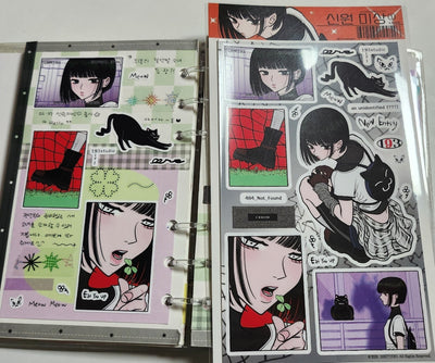 [ST40] NEW Studio 193 'Identity Unknown' Removable Sticker Sheet (options) - Studio 193_ST40S1 - 1 (Girl)_korean_sticker_stationery