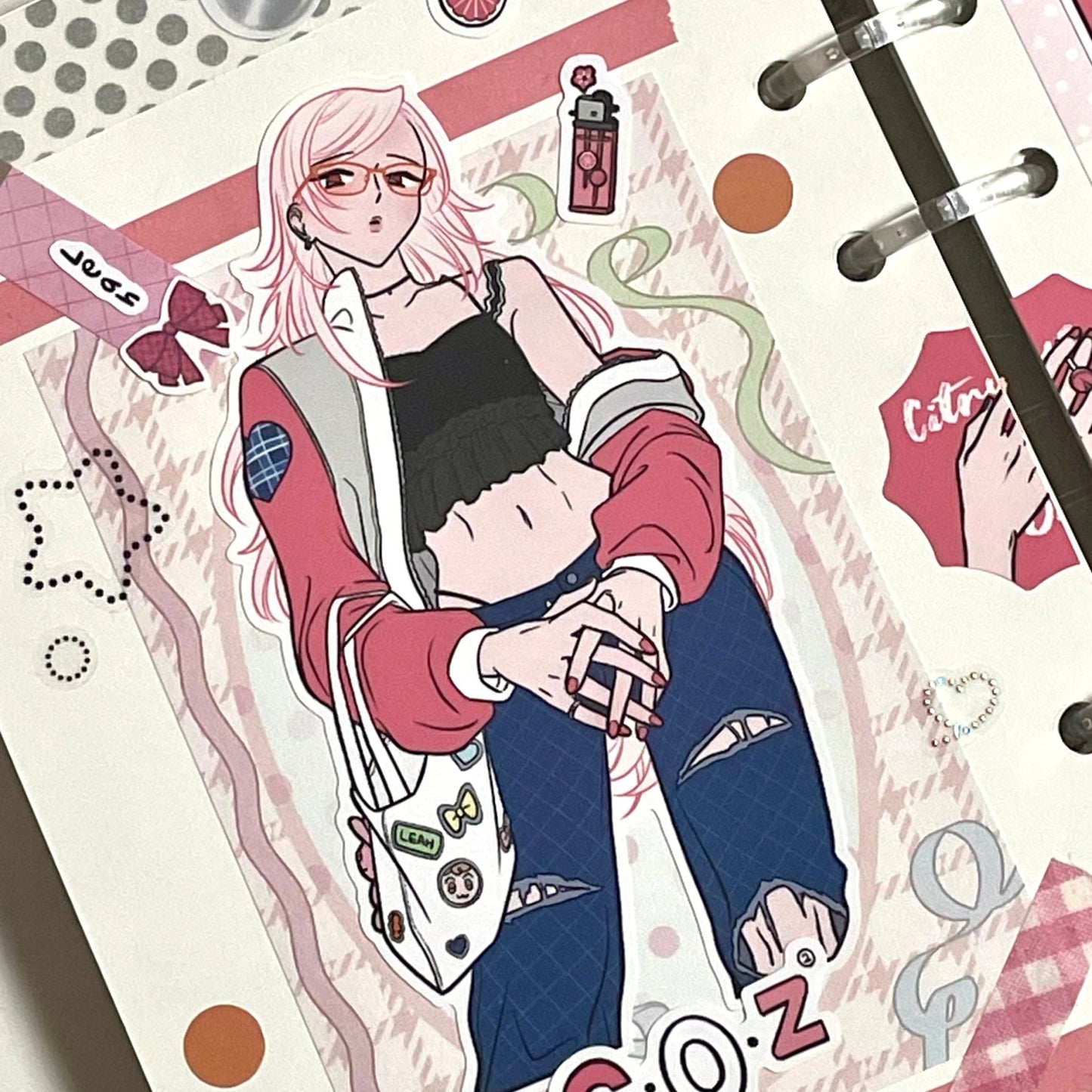 [ST41] NEW Studio 193 'COZ' Removable Sticker Sheet (options) - Studio 193_ST41S2 - 2 (Pink)_korean_sticker_stationery