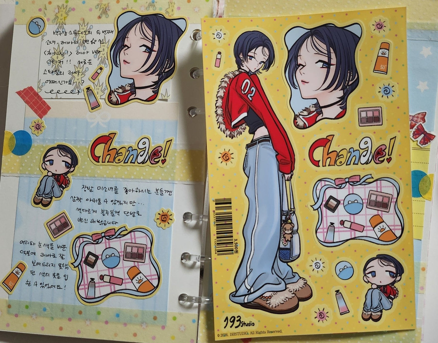 [ST42] NEW Studio 193 'Change' Removable Sticker Sheet (options) - Studio 193_ST42S2 - Leah_korean_sticker_stationery