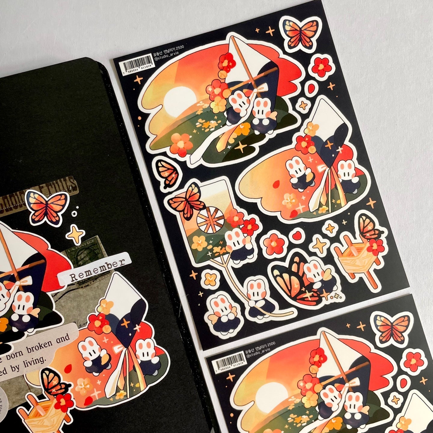 [STA15] Studio Arvie Lunar New Year (Seol) Pack (Pack/Single) - Studio Arvie_STA15S3 - Kite Flying_korean_sticker_stationery