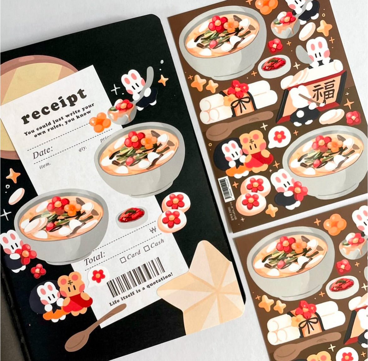 [STA15] Studio Arvie Lunar New Year (Seol) Pack (Pack/Single) - Studio Arvie_STA15S1 - Ricecake Soup_korean_sticker_stationery