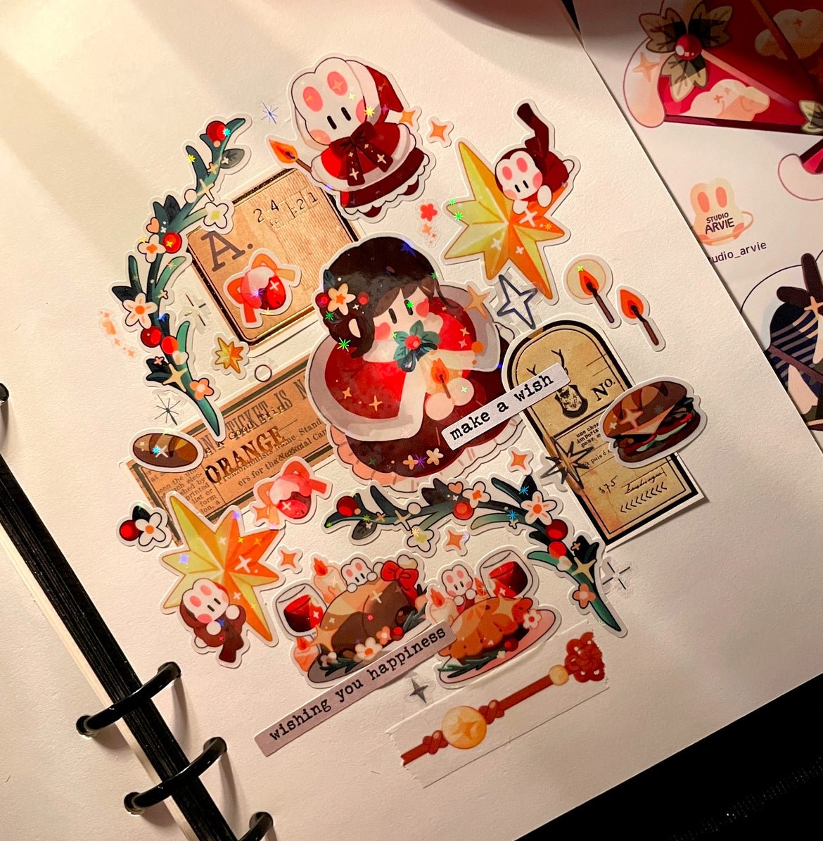 [STA17] Studio Arvie Christmas Pack (Pack/Single) - Studio Arvie_STA17S1 - Small Flame's Magic_korean_sticker_stationery